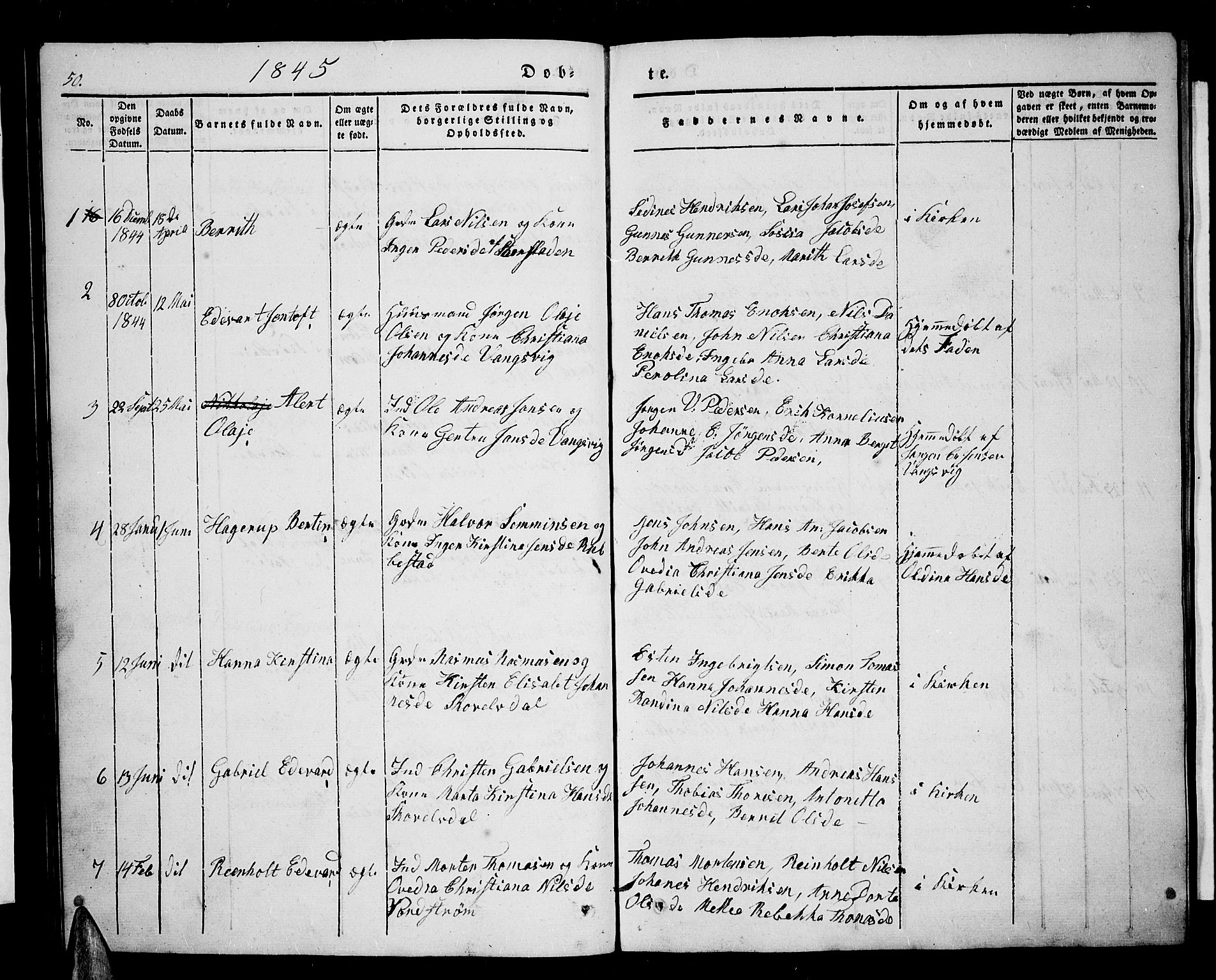 Tranøy sokneprestkontor, SATØ/S-1313/I/Ia/Iab/L0001klokker: Parish register (copy) no. 1, 1835-1853, p. 50