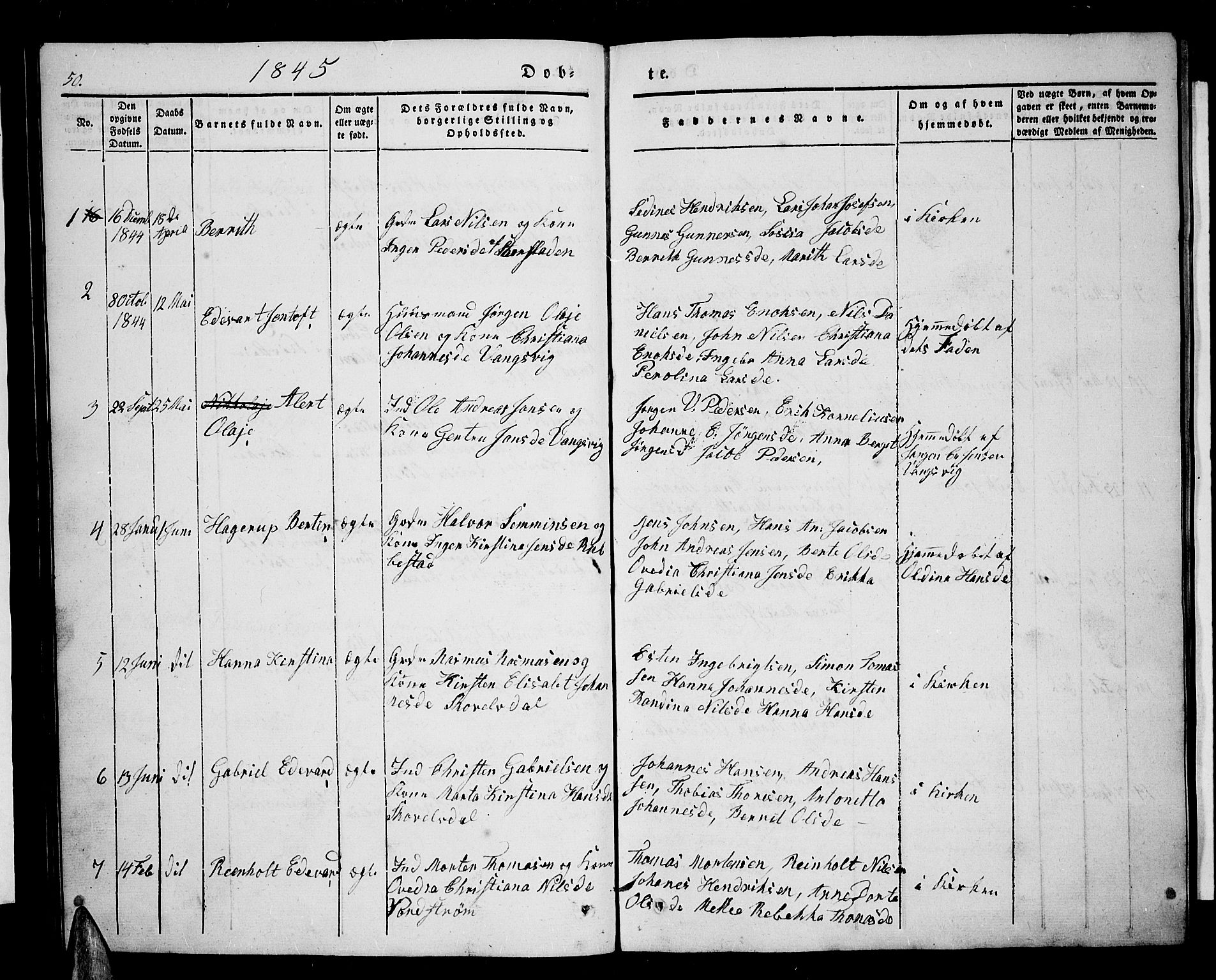 Tranøy sokneprestkontor, AV/SATØ-S-1313/I/Ia/Iab/L0001klokker: Parish register (copy) no. 1, 1835-1853, p. 50