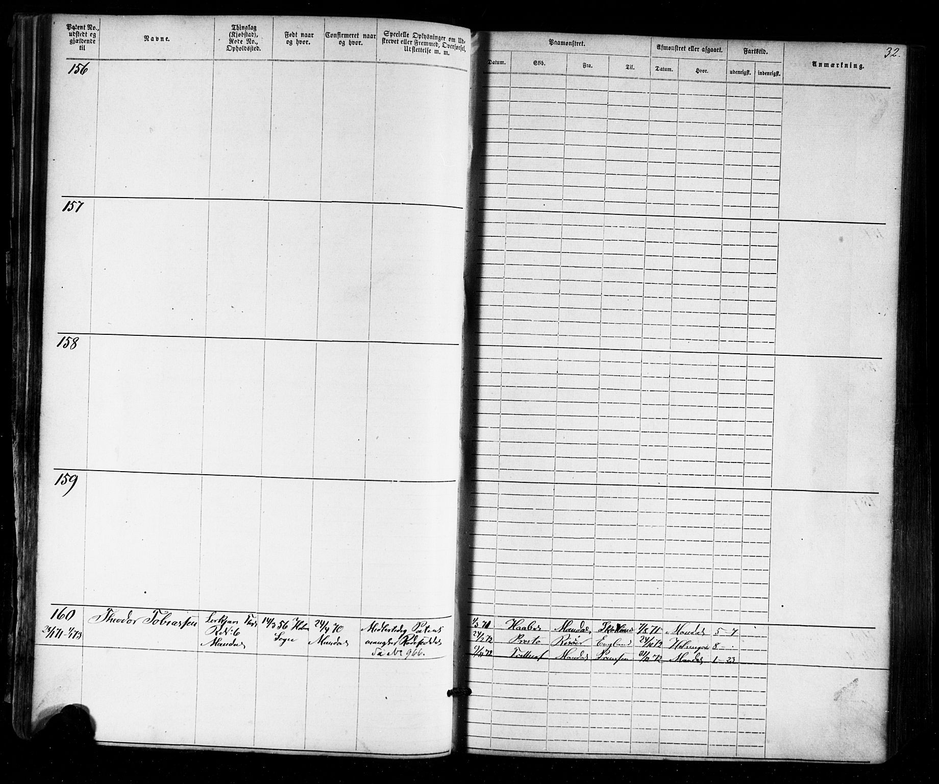 Mandal mønstringskrets, AV/SAK-2031-0016/F/Fa/L0005: Annotasjonsrulle nr 1-1909 med register, Y-15, 1868-1880, p. 63