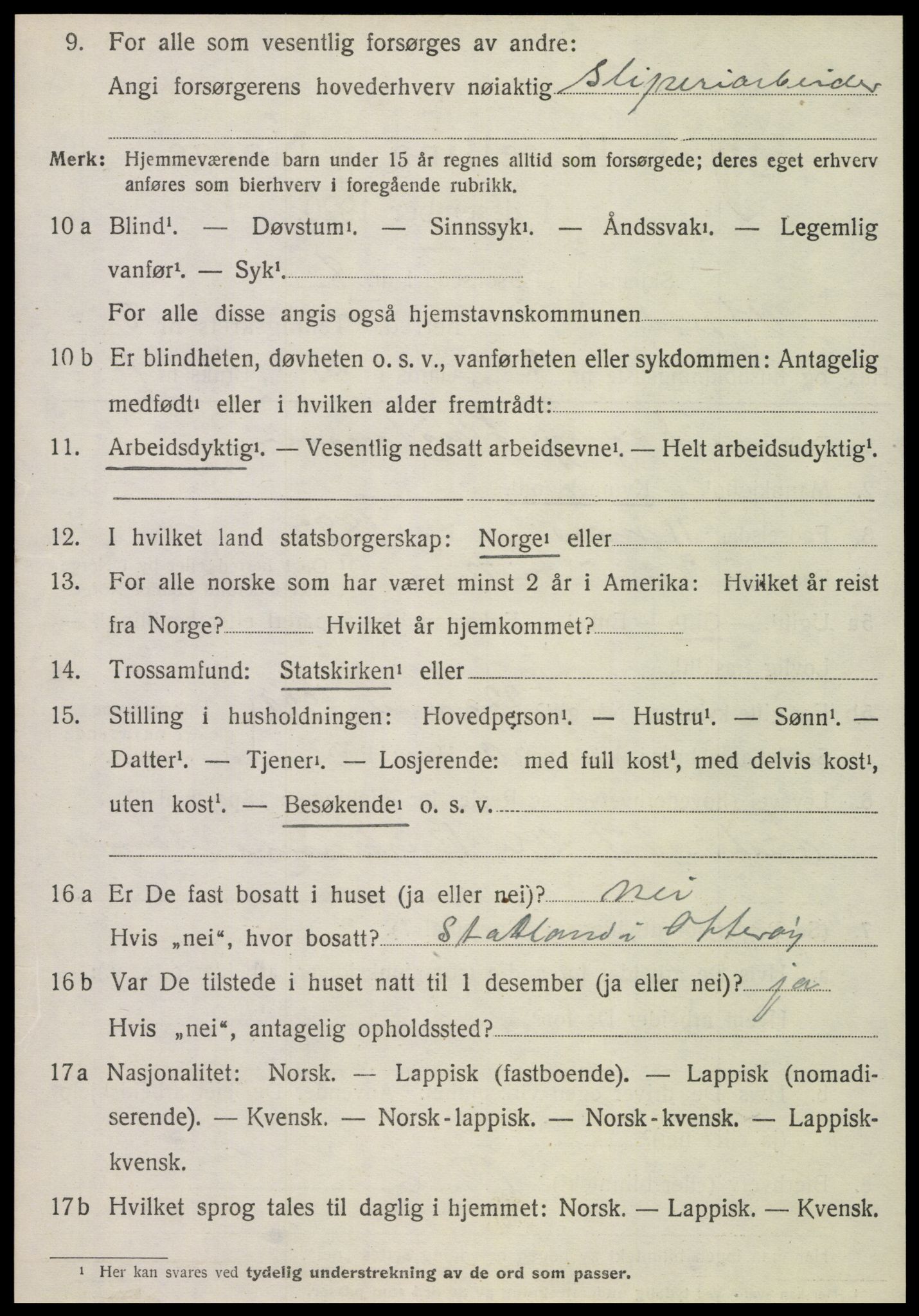 SAT, 1920 census for Otterøy, 1920, p. 1432