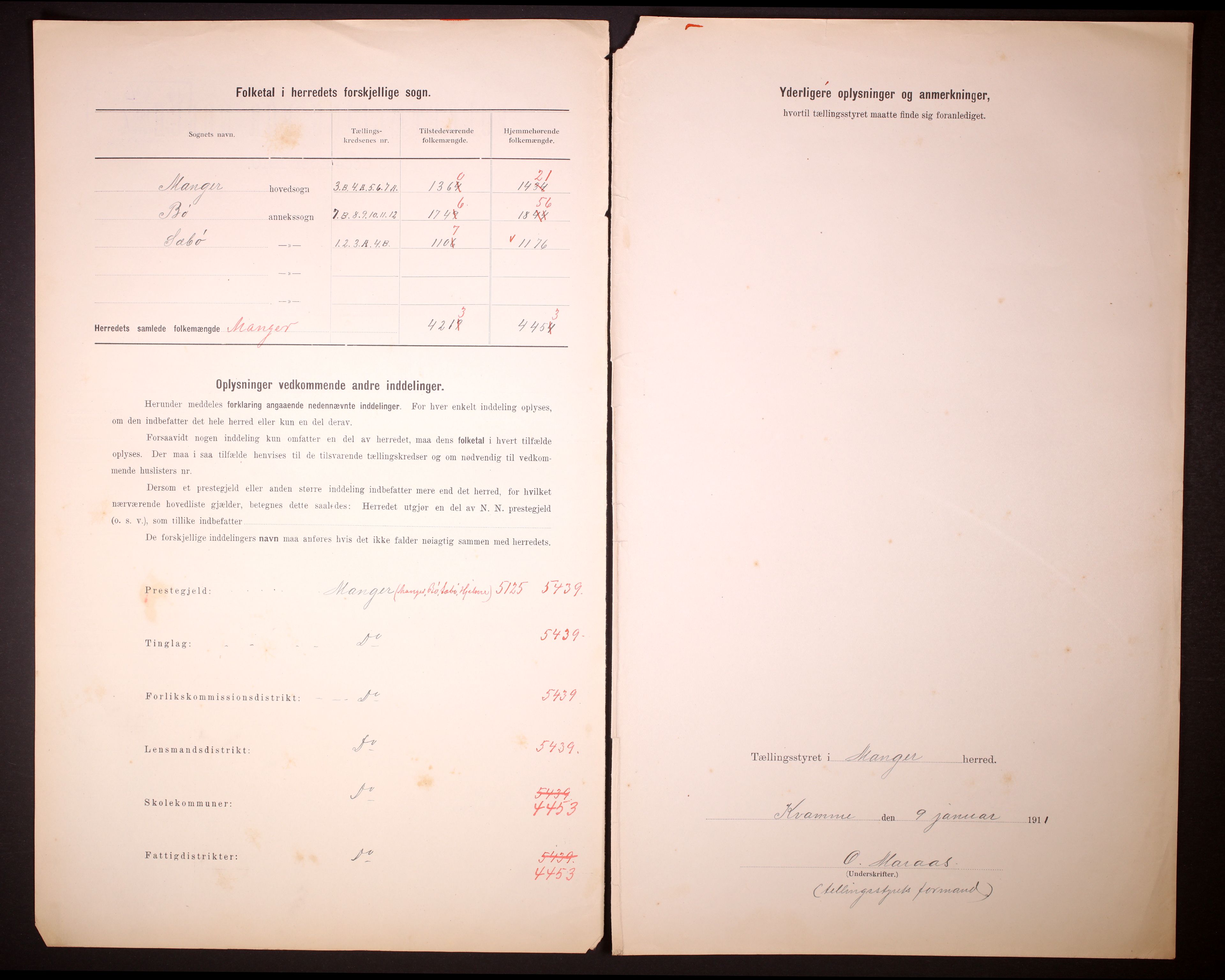 RA, 1910 census for Manger, 1910, p. 3