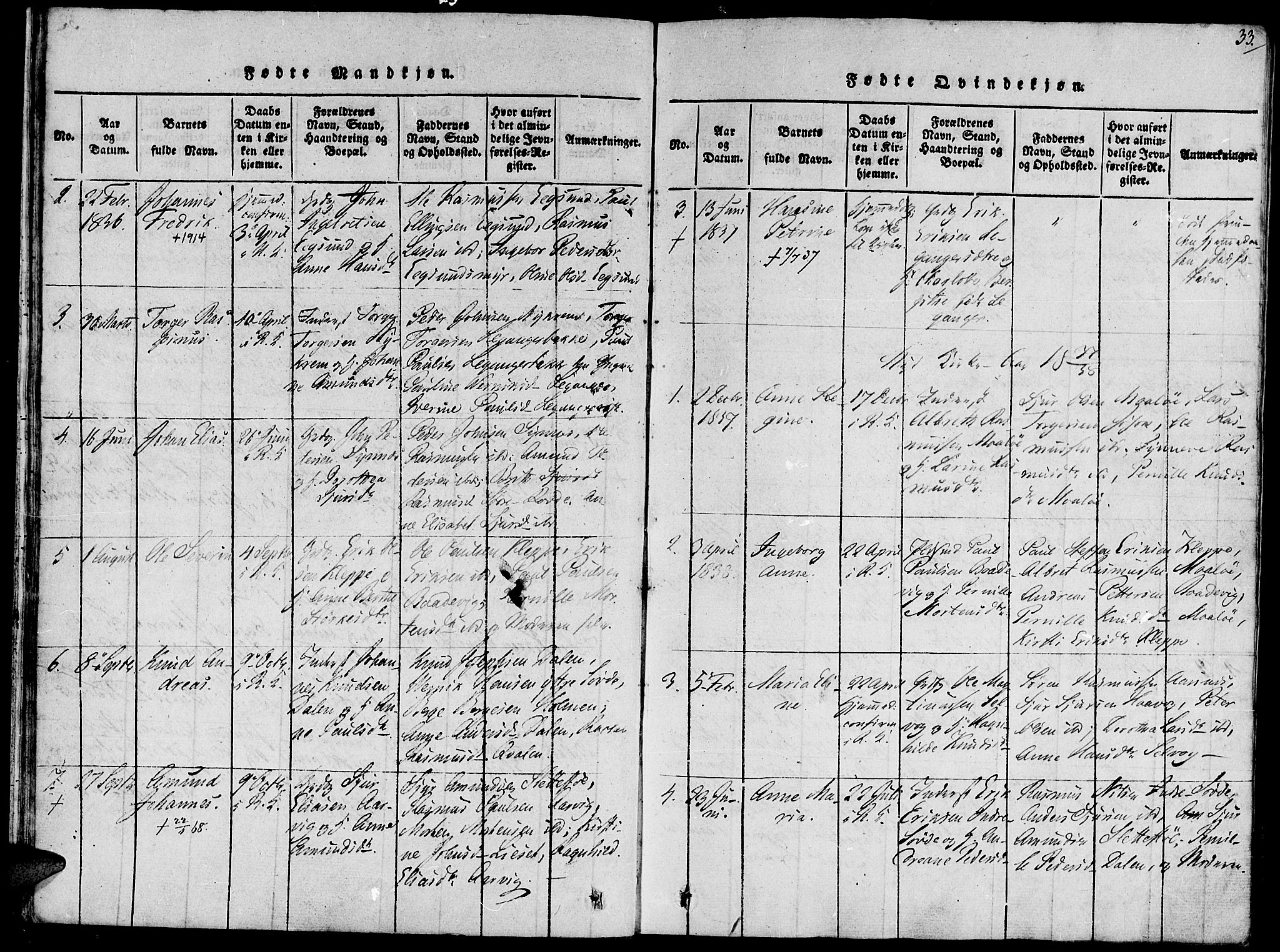 Ministerialprotokoller, klokkerbøker og fødselsregistre - Møre og Romsdal, AV/SAT-A-1454/504/L0054: Parish register (official) no. 504A01, 1816-1861, p. 33