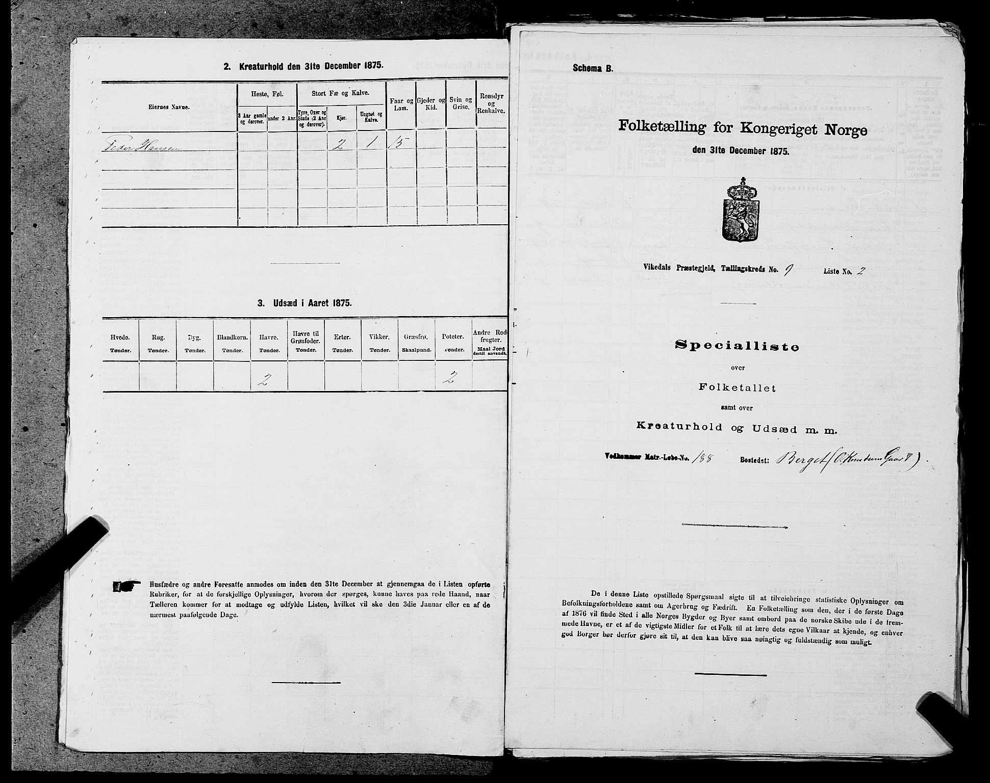 SAST, 1875 census for 1157P Vikedal, 1875, p. 944