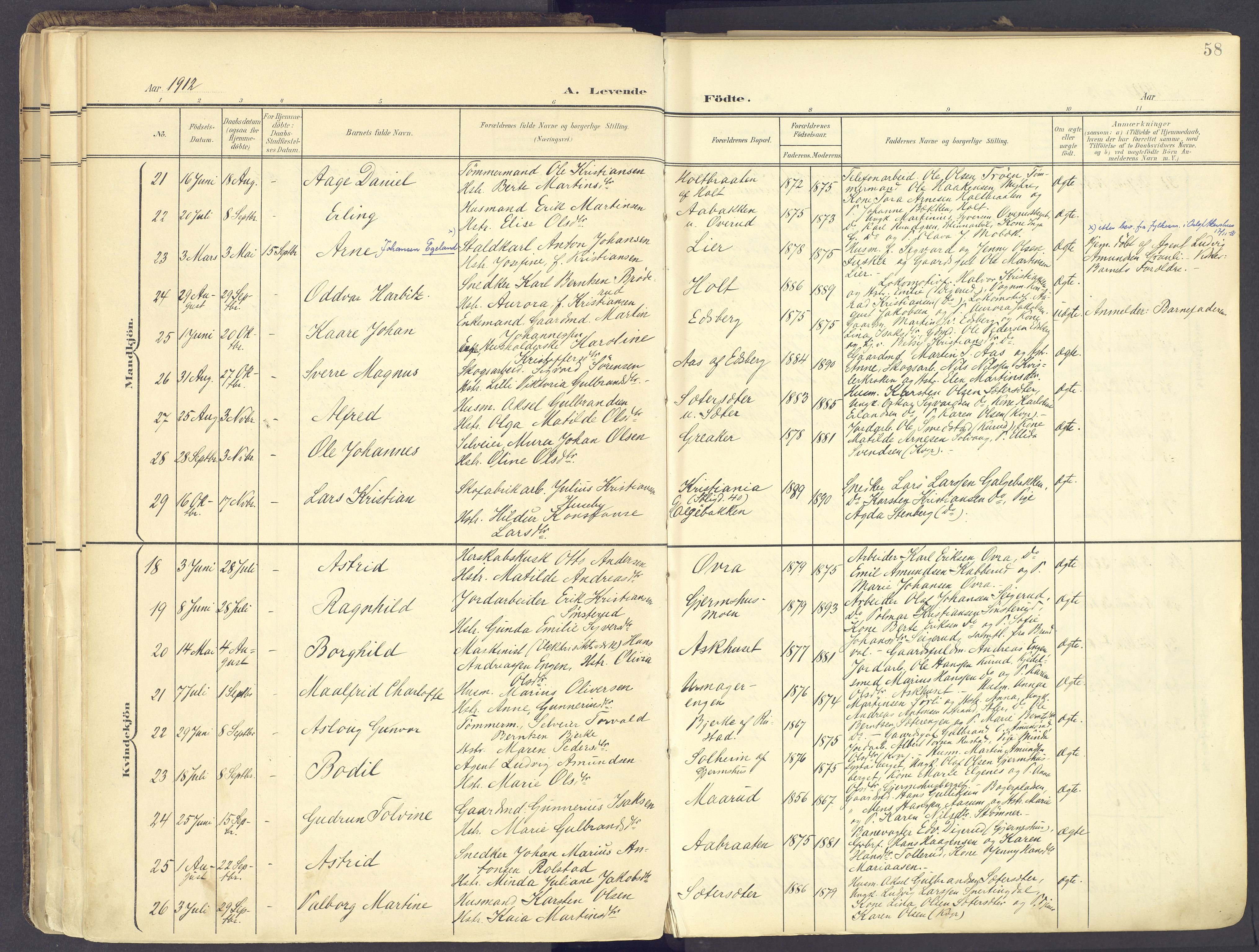 Vinger prestekontor, AV/SAH-PREST-024/H/Ha/Haa/L0017: Parish register (official) no. 17, 1901-1927, p. 58