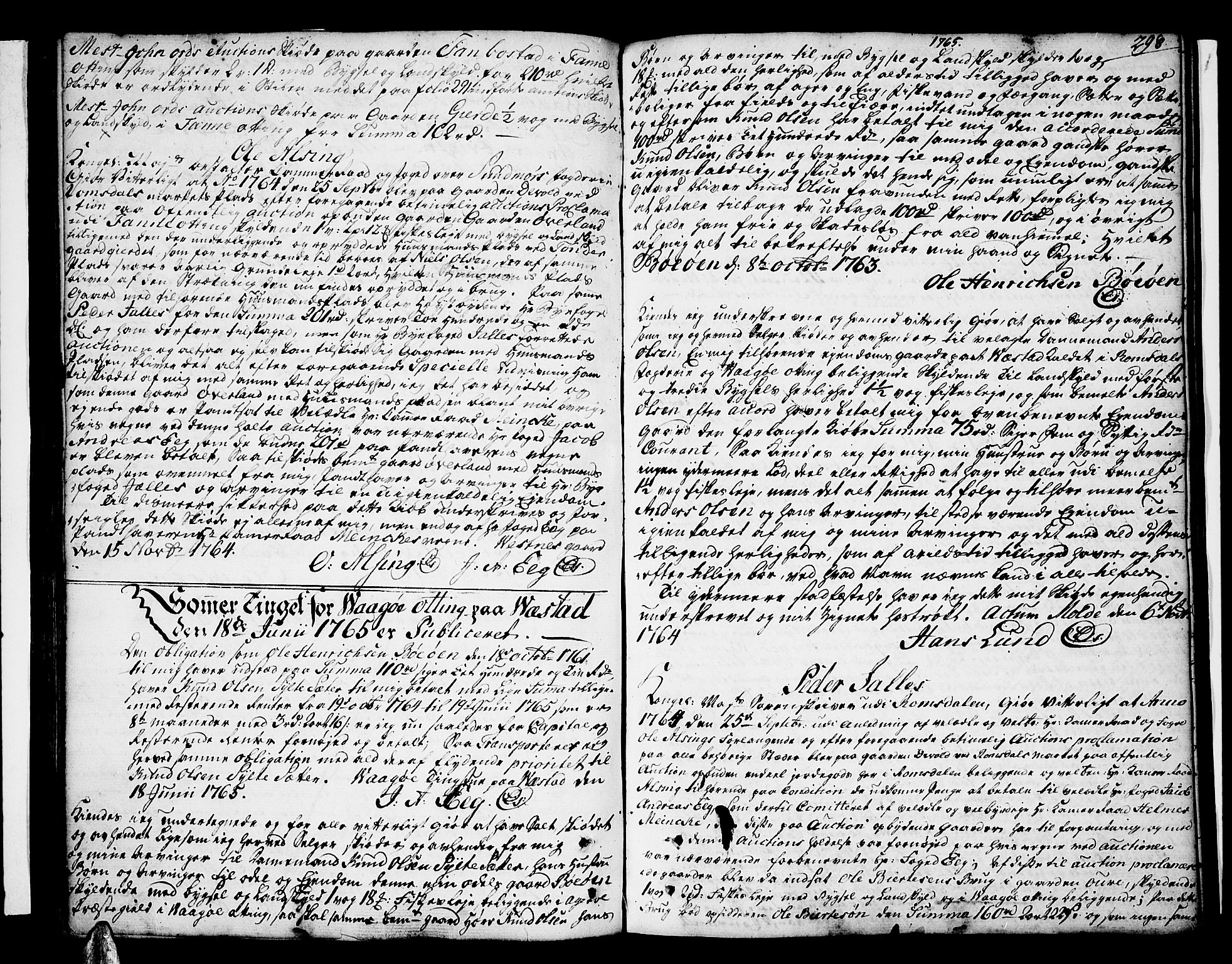 Romsdal sorenskriveri, SAT/A-4149/1/2/2C/L0003: Mortgage book no. 3, 1747-1767, p. 298
