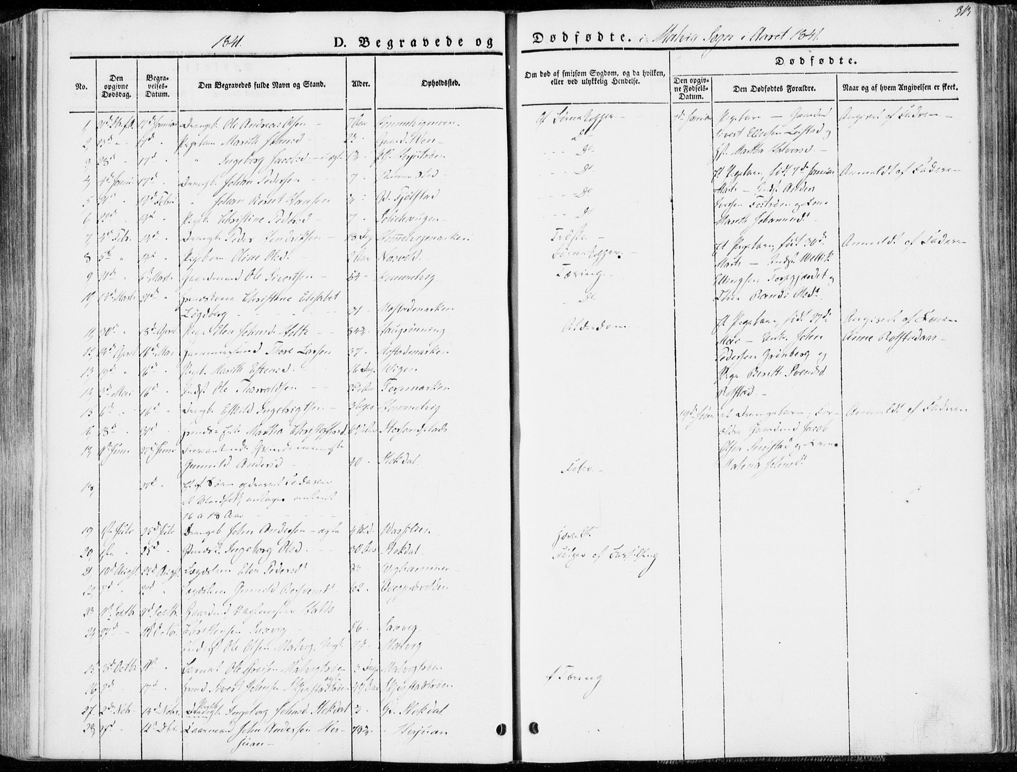 Ministerialprotokoller, klokkerbøker og fødselsregistre - Sør-Trøndelag, AV/SAT-A-1456/606/L0290: Parish register (official) no. 606A05, 1841-1847, p. 313