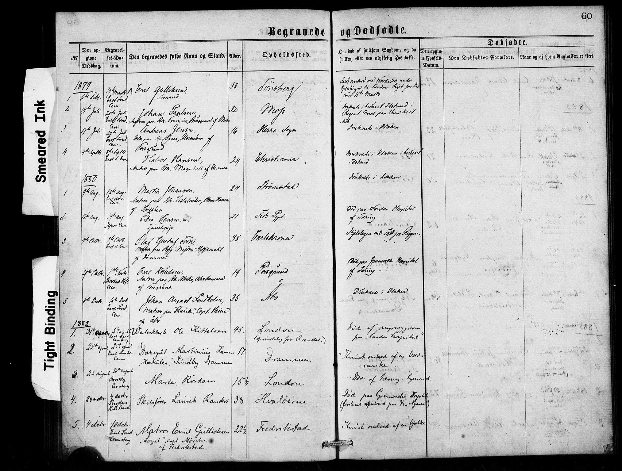  Den norske sjømannsmisjon i utlandet/London m/bistasjoner, SAB/SAB/PA-0103/H/Ha/L0001: Parish register (official) no. A 1, 1868-1887, p. 60