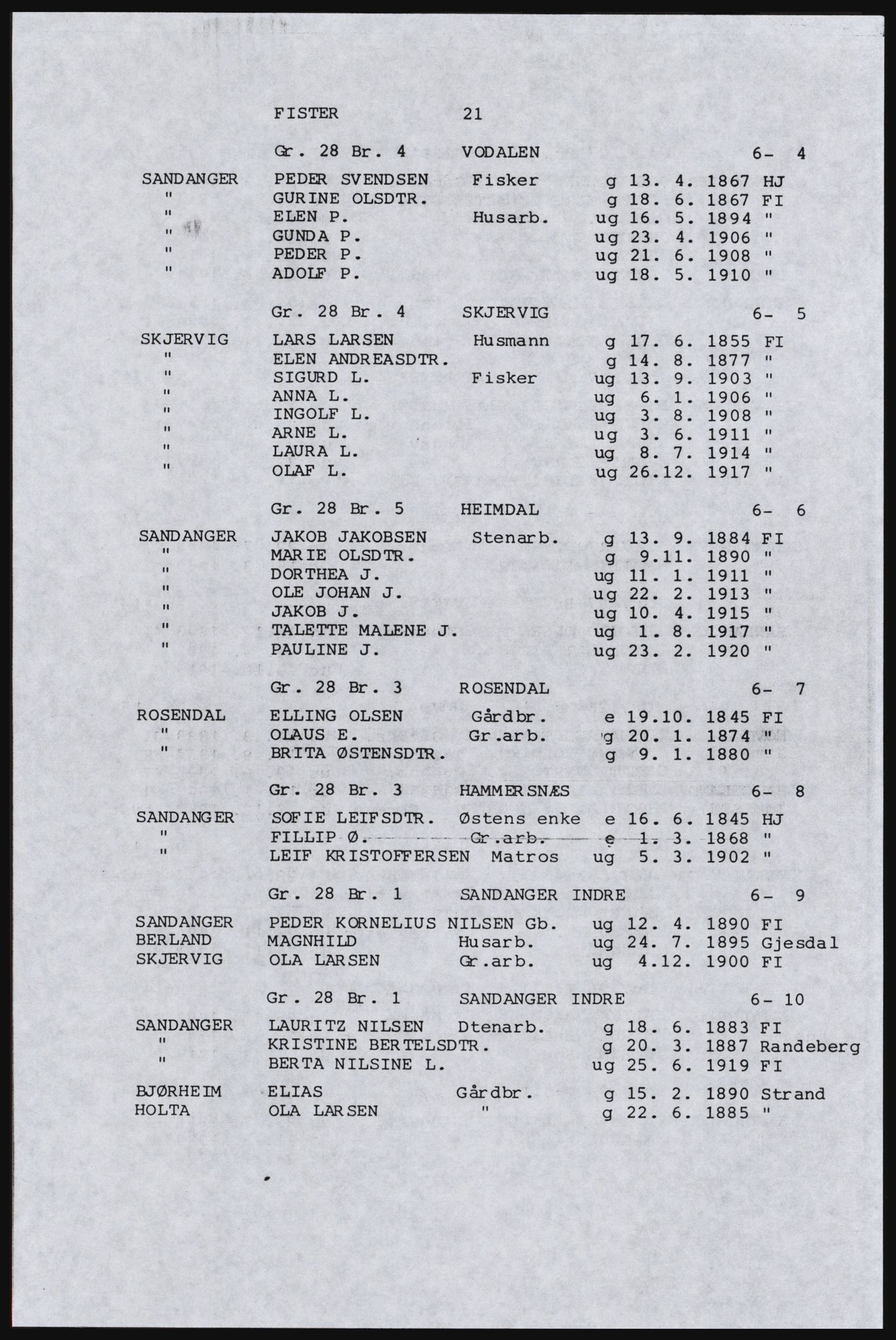 SAST, Copy of 1920 census for Inner Ryfylke, 1920, p. 115