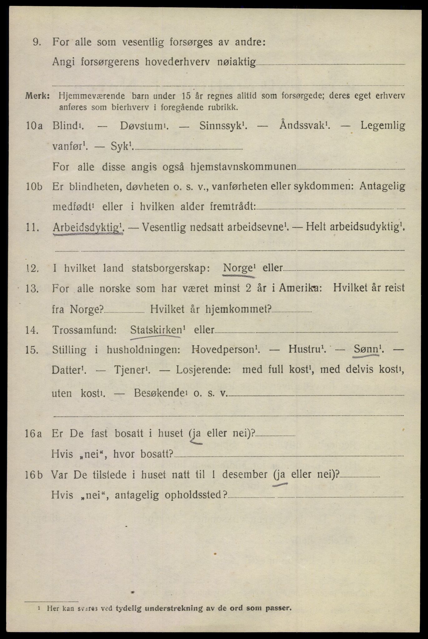 SAKO, 1920 census for Flesberg, 1920, p. 3836