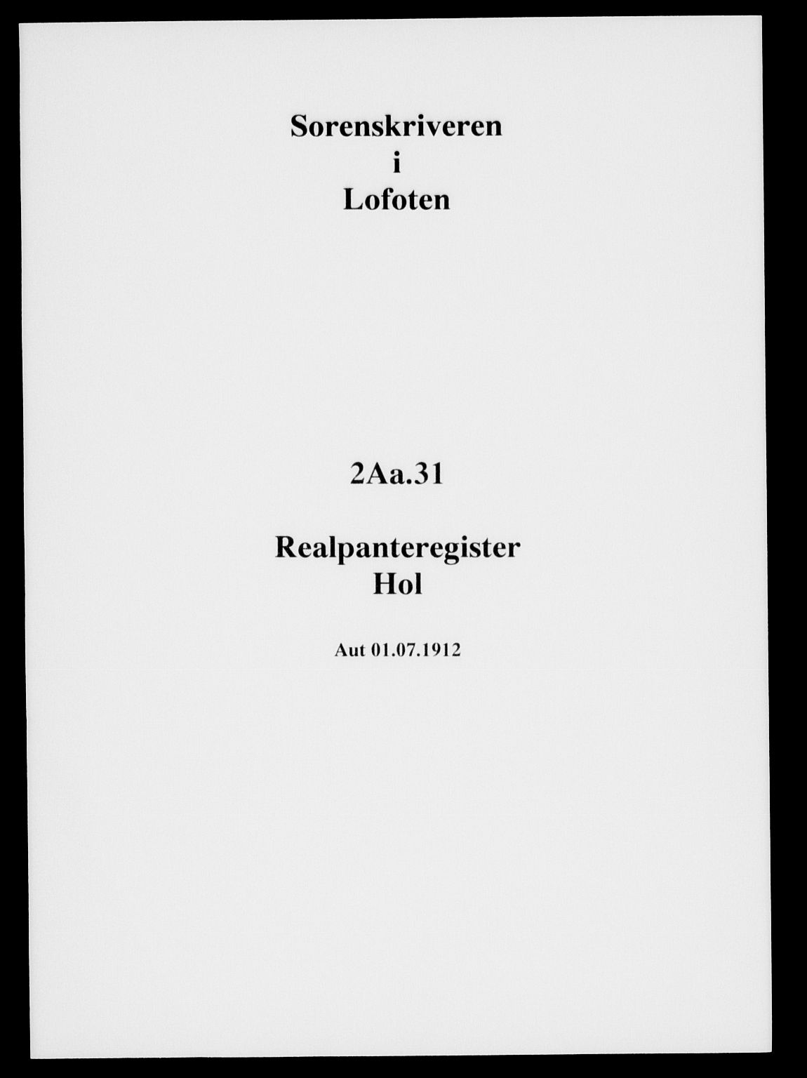 Lofoten sorenskriveri, SAT/A-0017/1/2/2A/L0031: Mortgage register no. 31