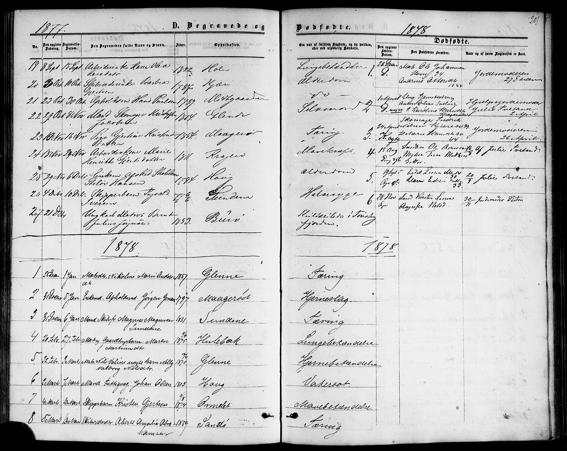 Nøtterøy kirkebøker, AV/SAKO-A-354/F/Fb/L0001: Parish register (official) no. II 1, 1865-1878, p. 201