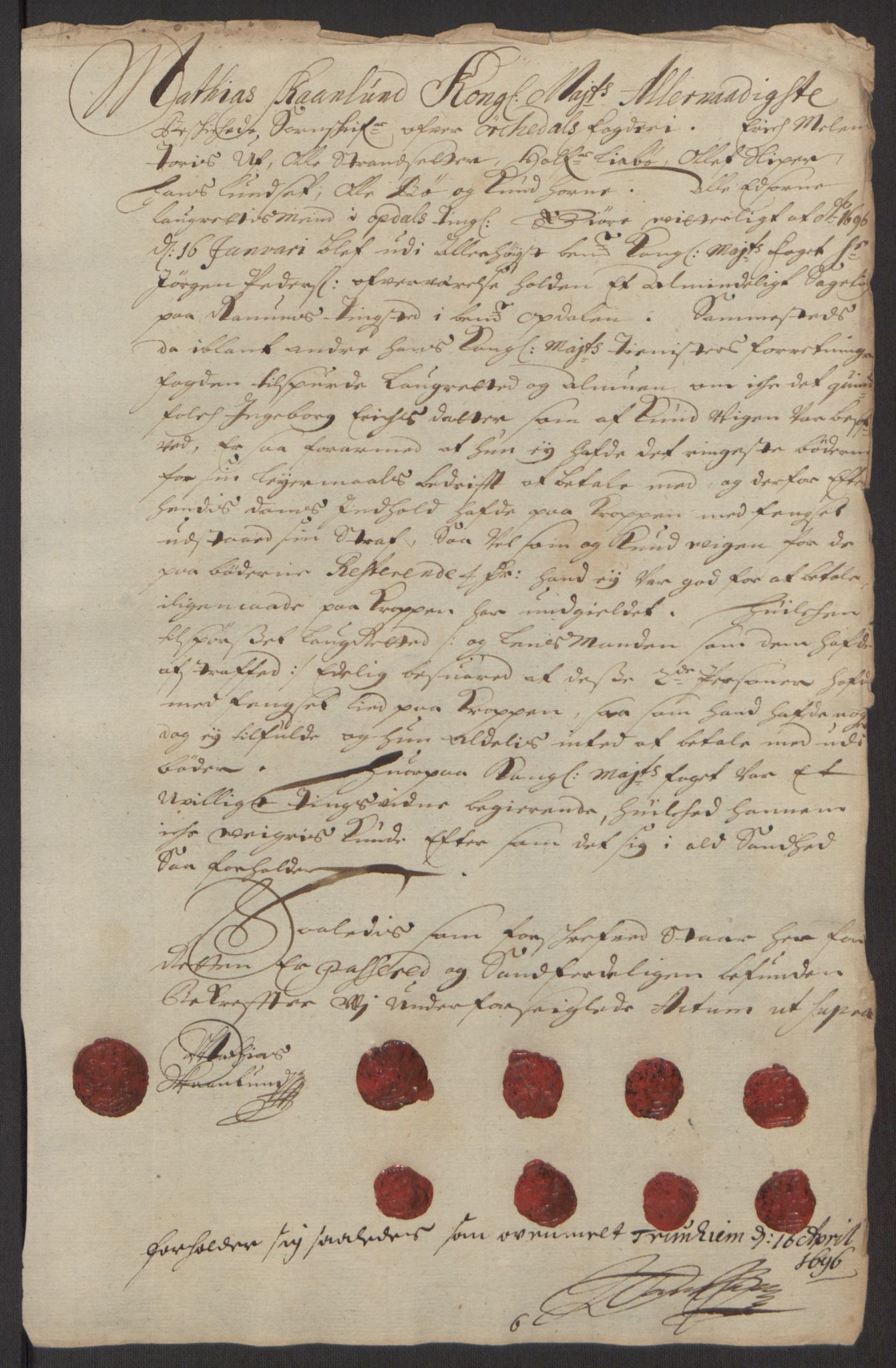 Rentekammeret inntil 1814, Reviderte regnskaper, Fogderegnskap, AV/RA-EA-4092/R60/L3945: Fogderegnskap Orkdal og Gauldal, 1695, p. 97