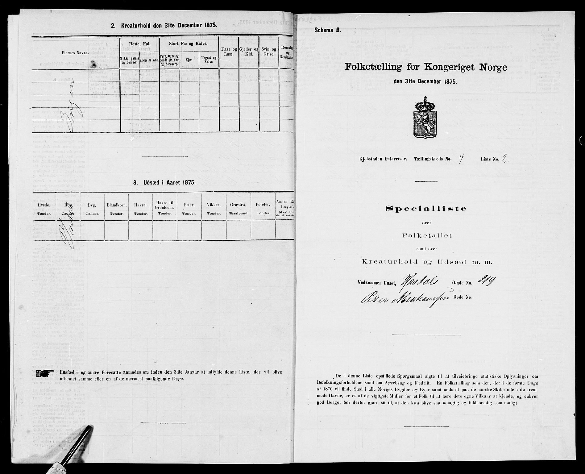 SAK, 1875 census for 0901B Risør/Risør, 1875, p. 517