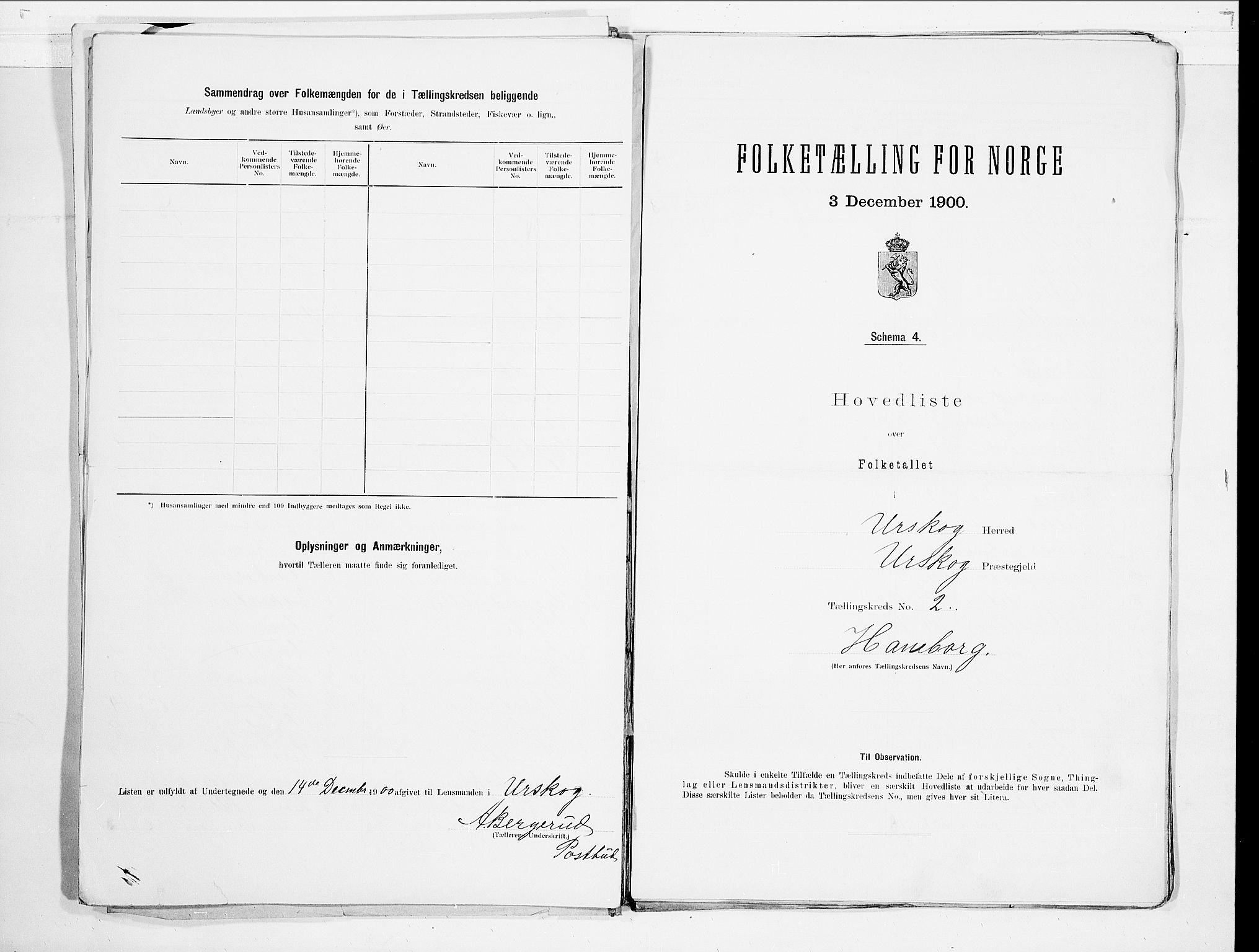 SAO, 1900 census for Aurskog, 1900, p. 8