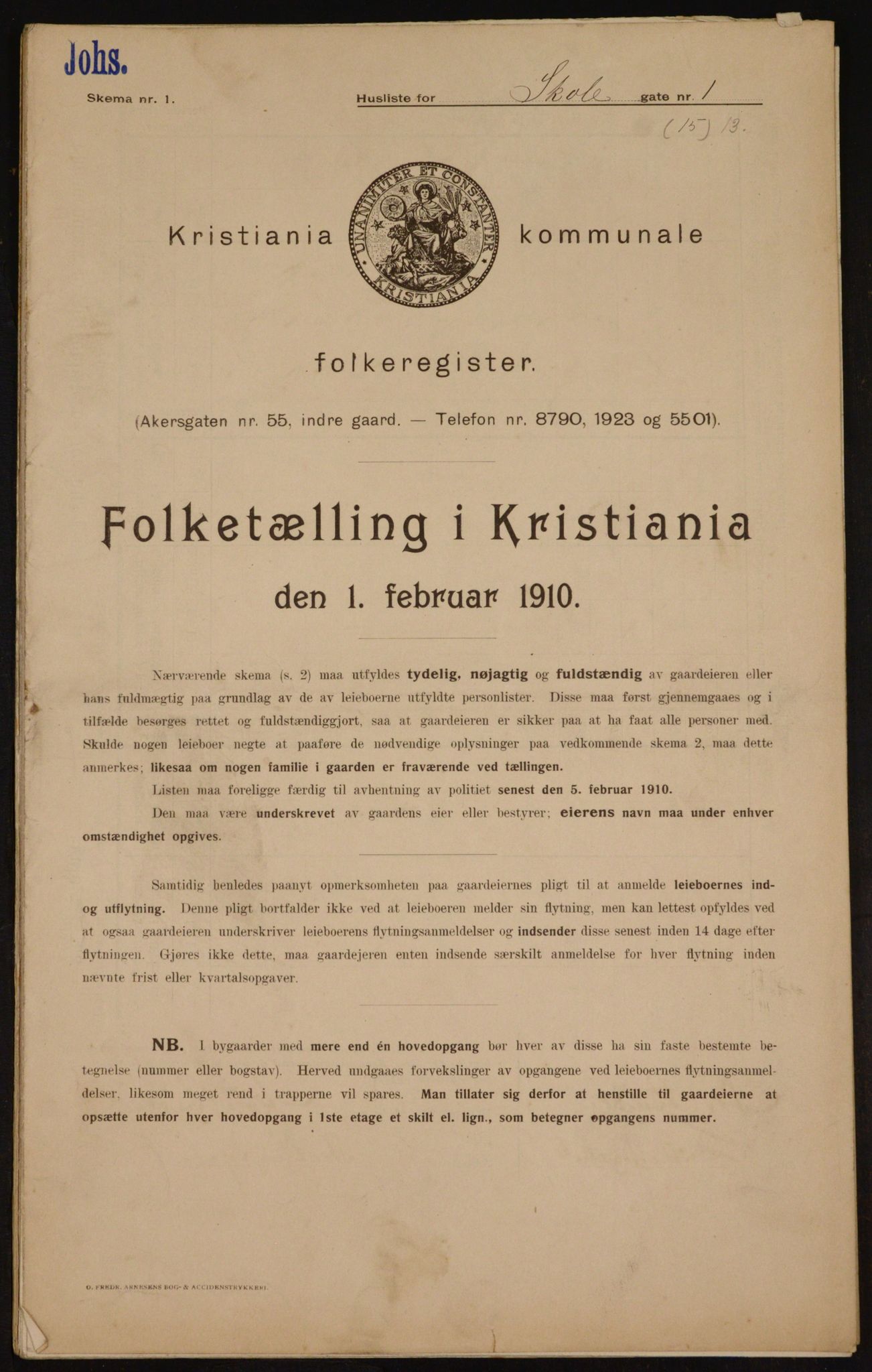 OBA, Municipal Census 1910 for Kristiania, 1910, p. 91735