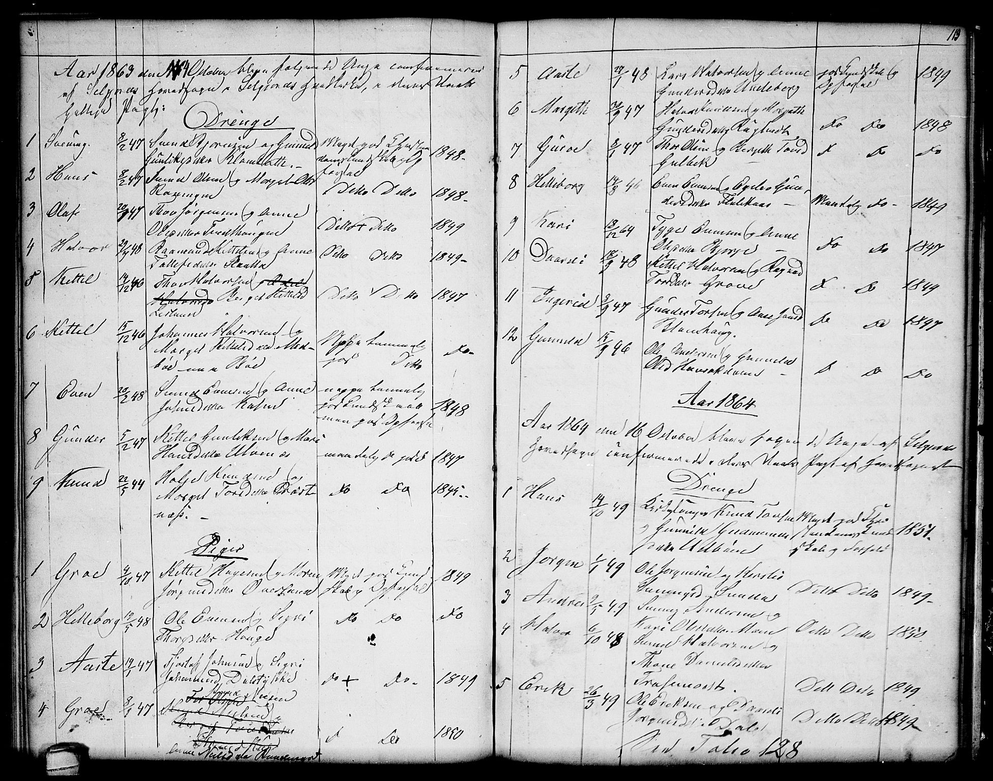 Seljord kirkebøker, AV/SAKO-A-20/G/Ga/L0002: Parish register (copy) no. I 2, 1838-1866, p. 113