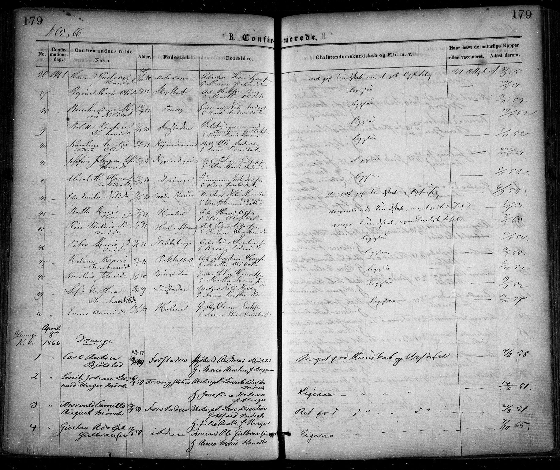 Glemmen prestekontor Kirkebøker, SAO/A-10908/F/Fa/L0008: Parish register (official) no. 8, 1862-1871, p. 179