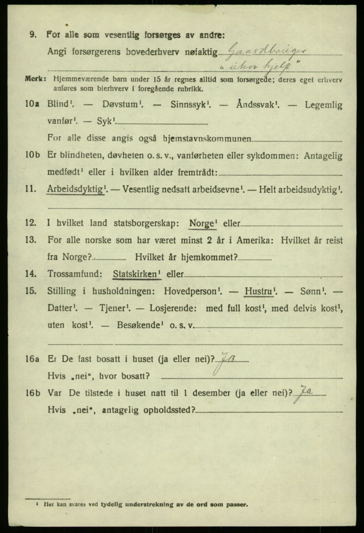 SAB, 1920 census for Hosanger, 1920, p. 1468