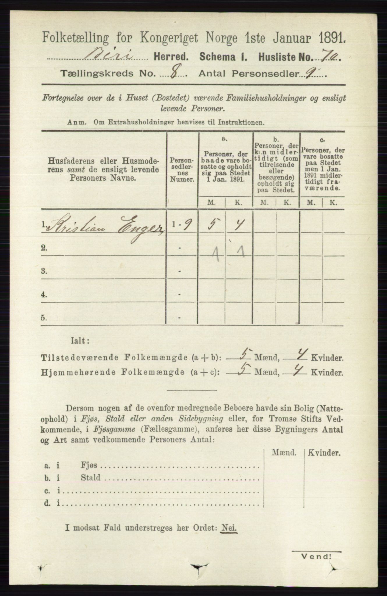 RA, 1891 census for 0525 Biri, 1891, p. 2906