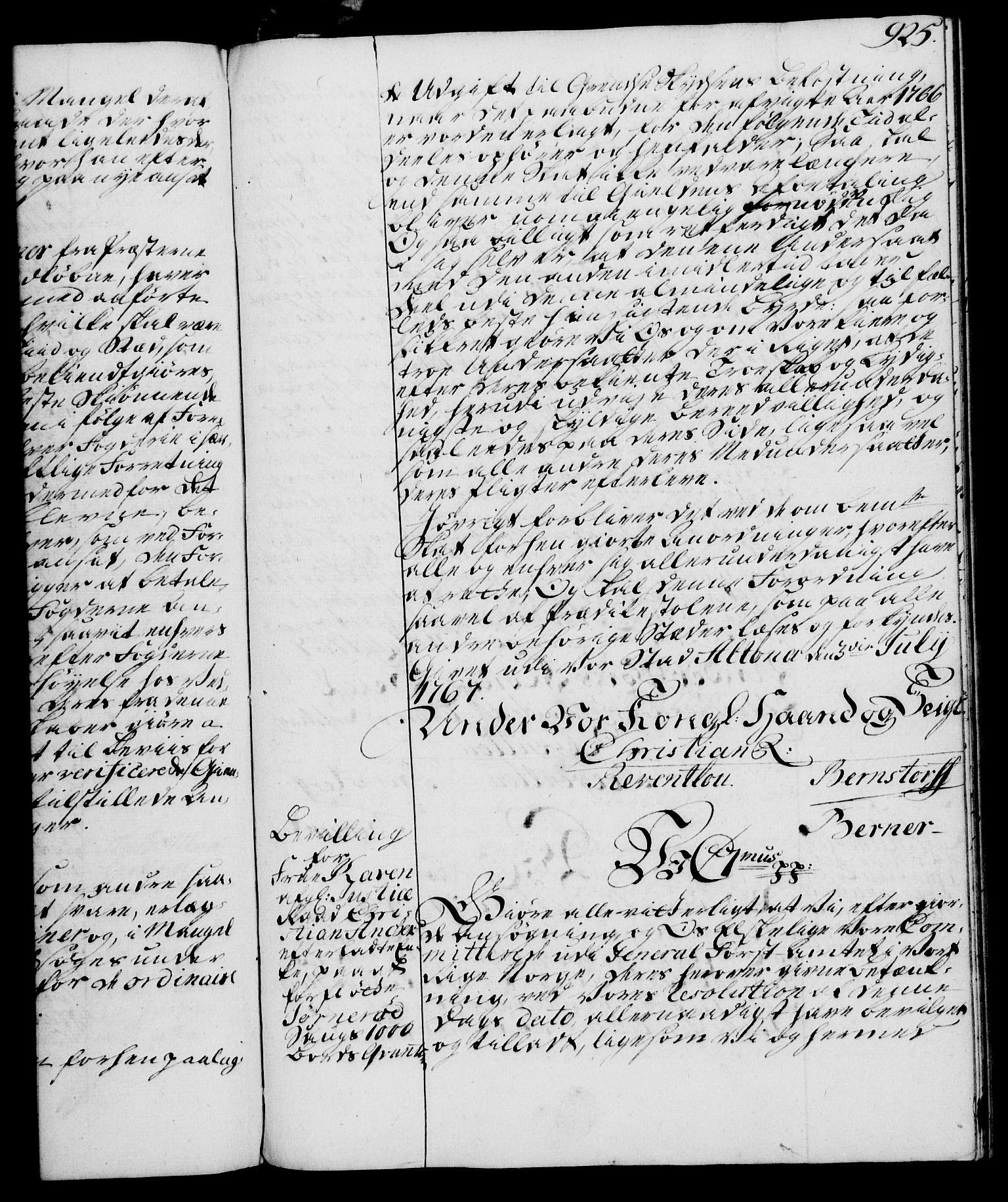 Rentekammeret, Kammerkanselliet, RA/EA-3111/G/Gg/Gga/L0007: Norsk ekspedisjonsprotokoll med register (merket RK 53.7), 1759-1768, p. 925