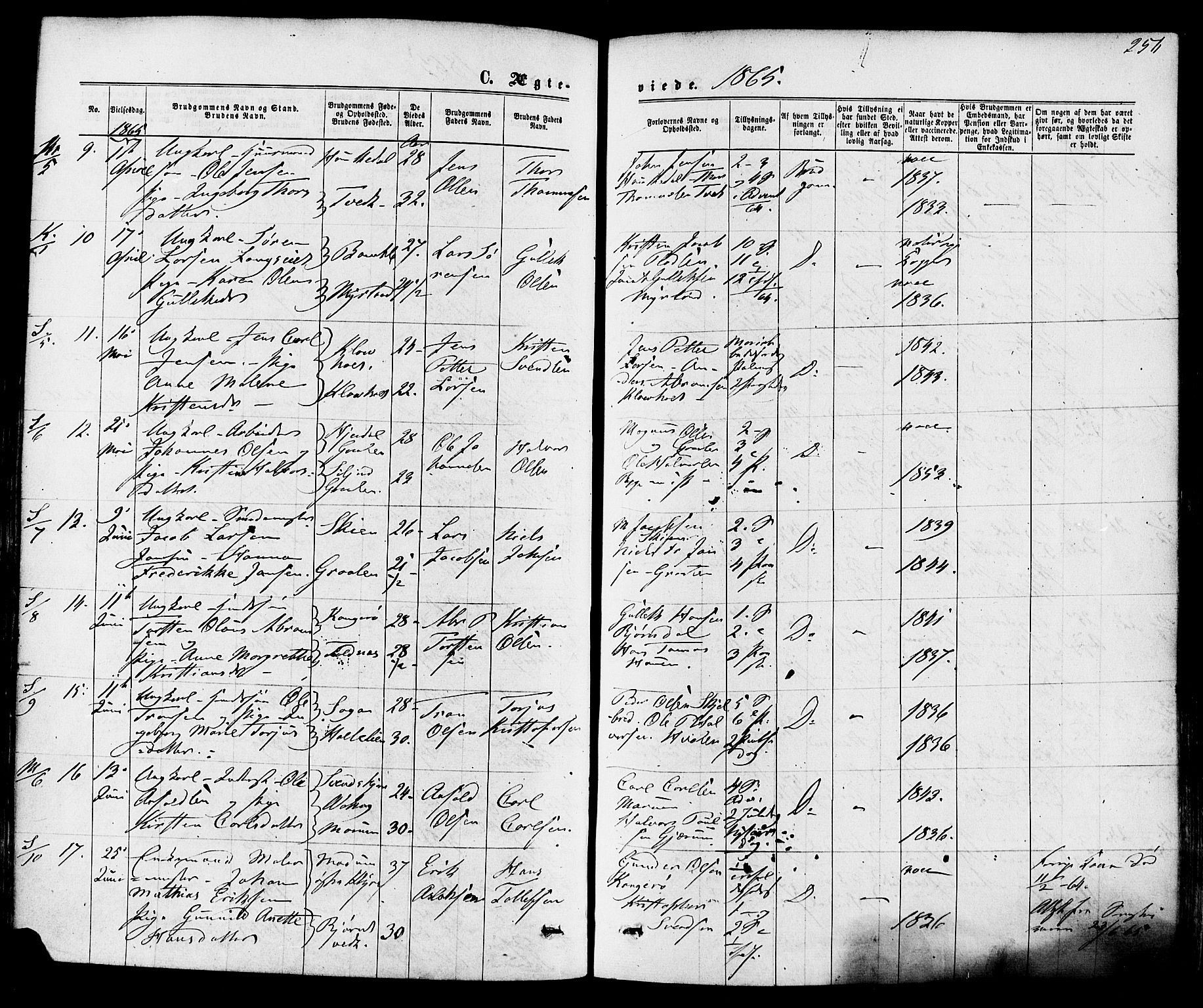 Solum kirkebøker, AV/SAKO-A-306/F/Fa/L0008: Parish register (official) no. I 8, 1865-1876, p. 256