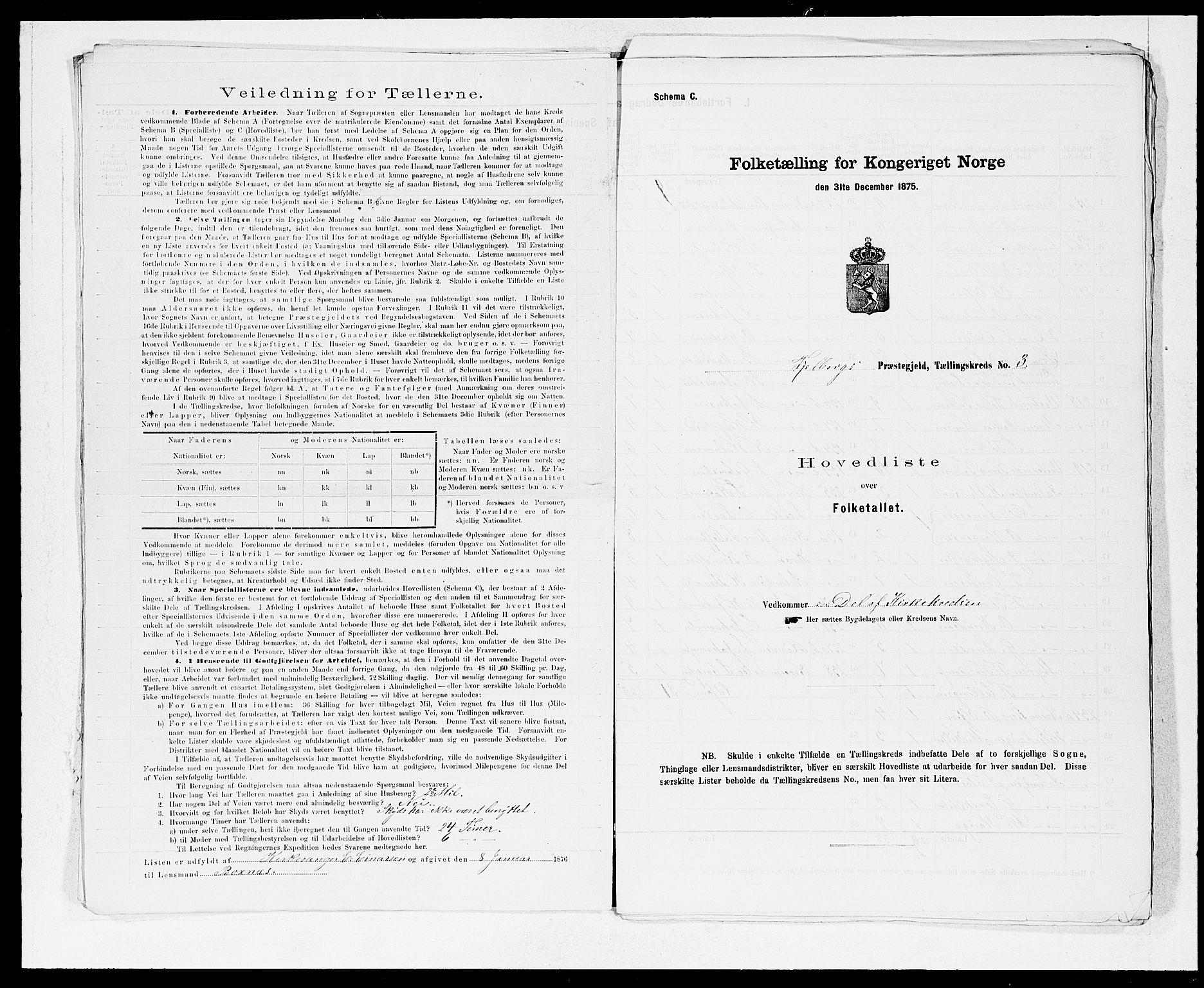 SAB, 1875 census for 1213P Fjelberg, 1875, p. 6