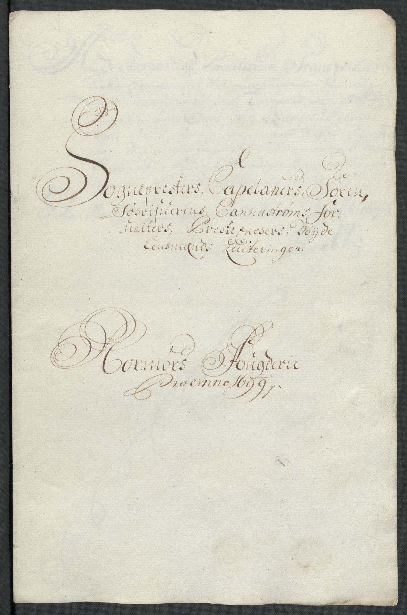 Rentekammeret inntil 1814, Reviderte regnskaper, Fogderegnskap, AV/RA-EA-4092/R56/L3738: Fogderegnskap Nordmøre, 1699, p. 111