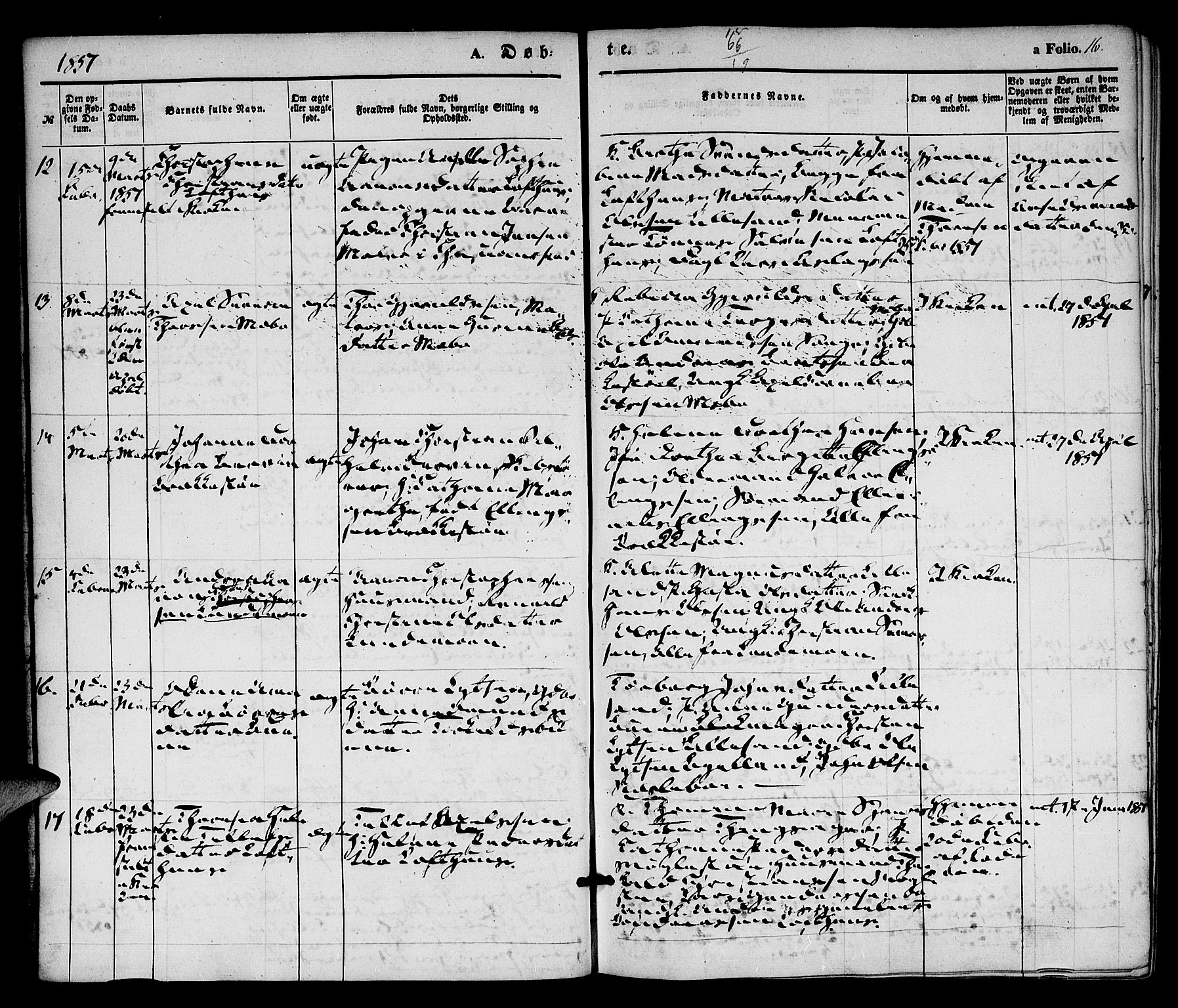 Vestre Moland sokneprestkontor, AV/SAK-1111-0046/F/Fa/Fab/L0006: Parish register (official) no. A 6, 1850-1858, p. 16