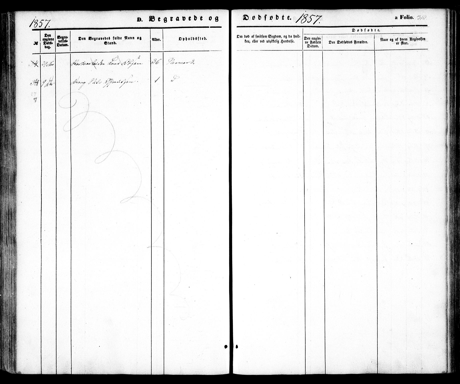 Holt sokneprestkontor, AV/SAK-1111-0021/F/Fa/L0008: Parish register (official) no. A 8, 1849-1860, p. 310