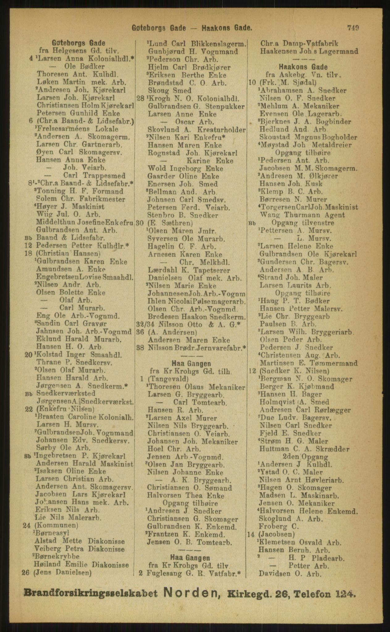 Kristiania/Oslo adressebok, PUBL/-, 1899, p. 749