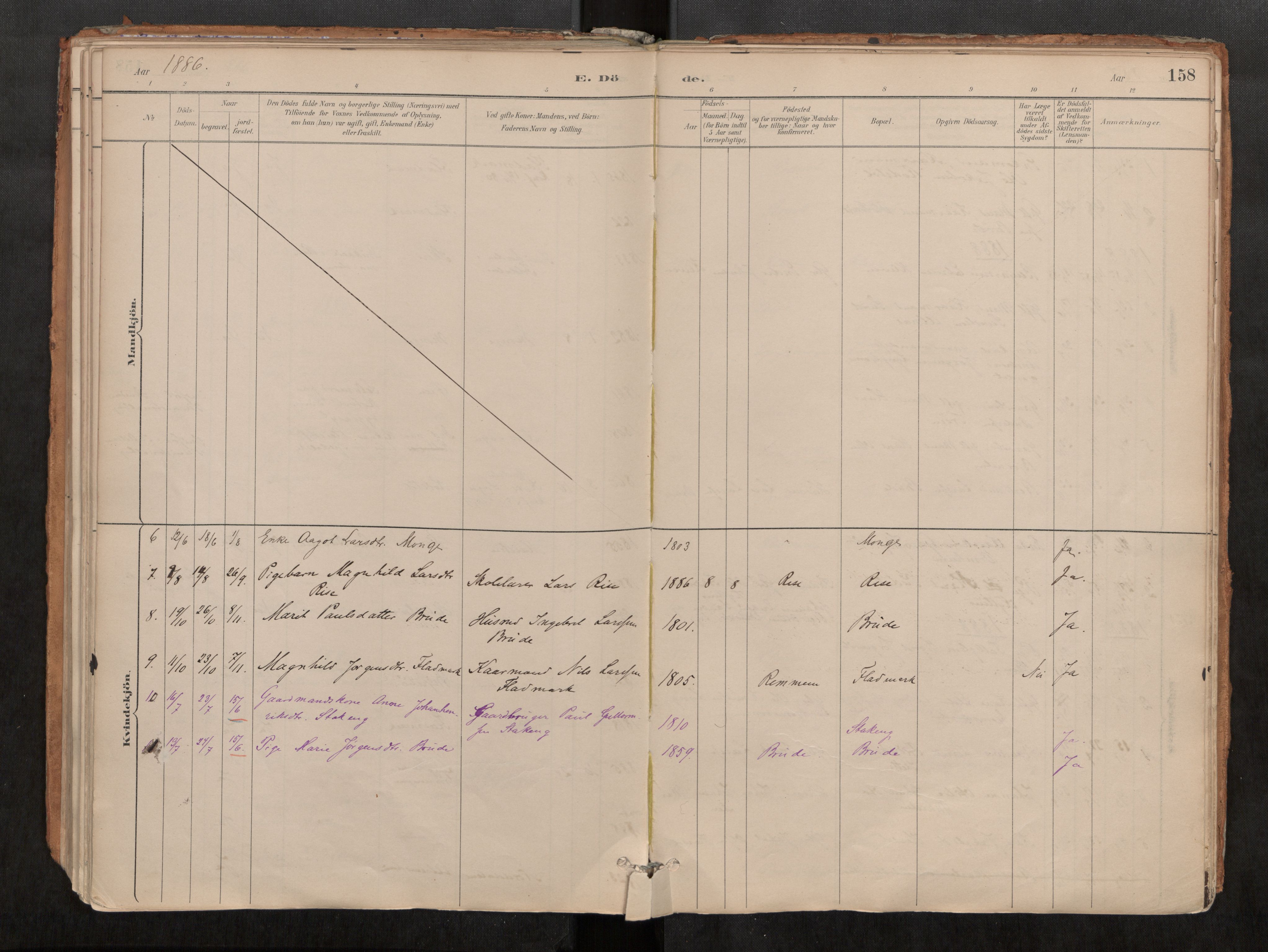 Ministerialprotokoller, klokkerbøker og fødselsregistre - Møre og Romsdal, SAT/A-1454/546/L0599: Parish register (official) no. 546A03, 1882-1920, p. 158