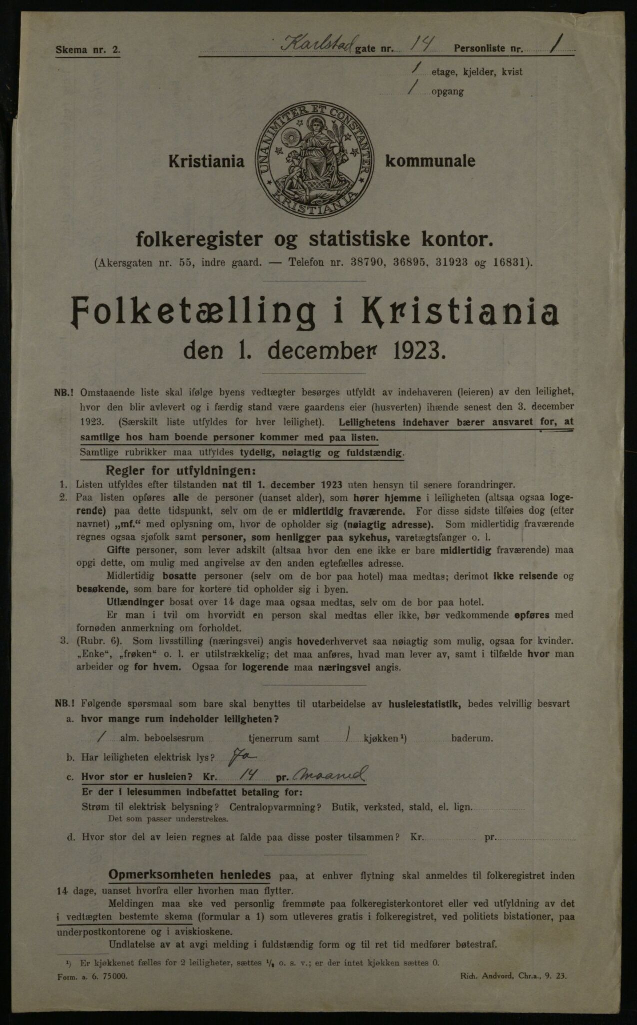 OBA, Municipal Census 1923 for Kristiania, 1923, p. 54942