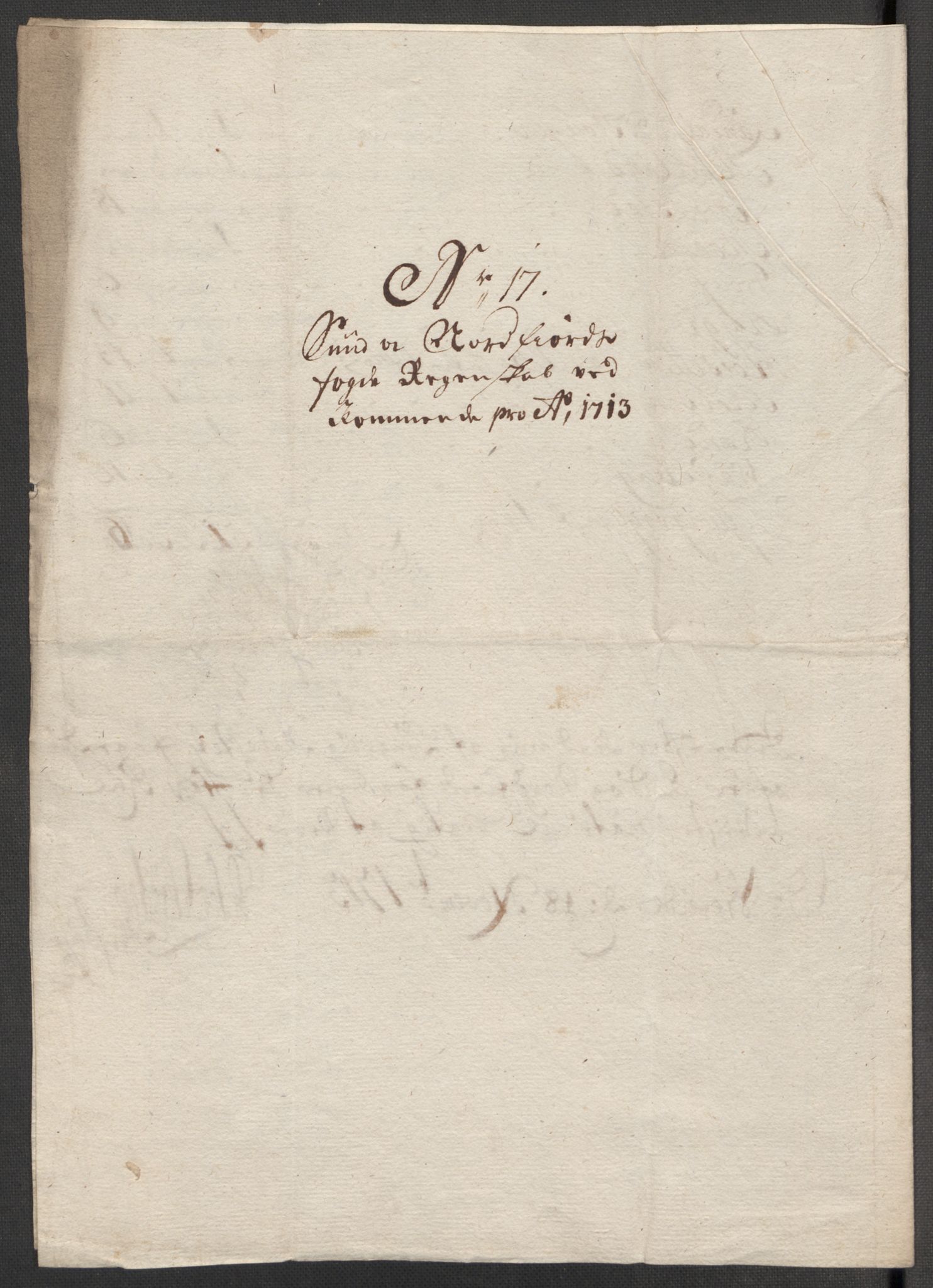 Rentekammeret inntil 1814, Reviderte regnskaper, Fogderegnskap, AV/RA-EA-4092/R53/L3437: Fogderegnskap Sunn- og Nordfjord, 1713, p. 280