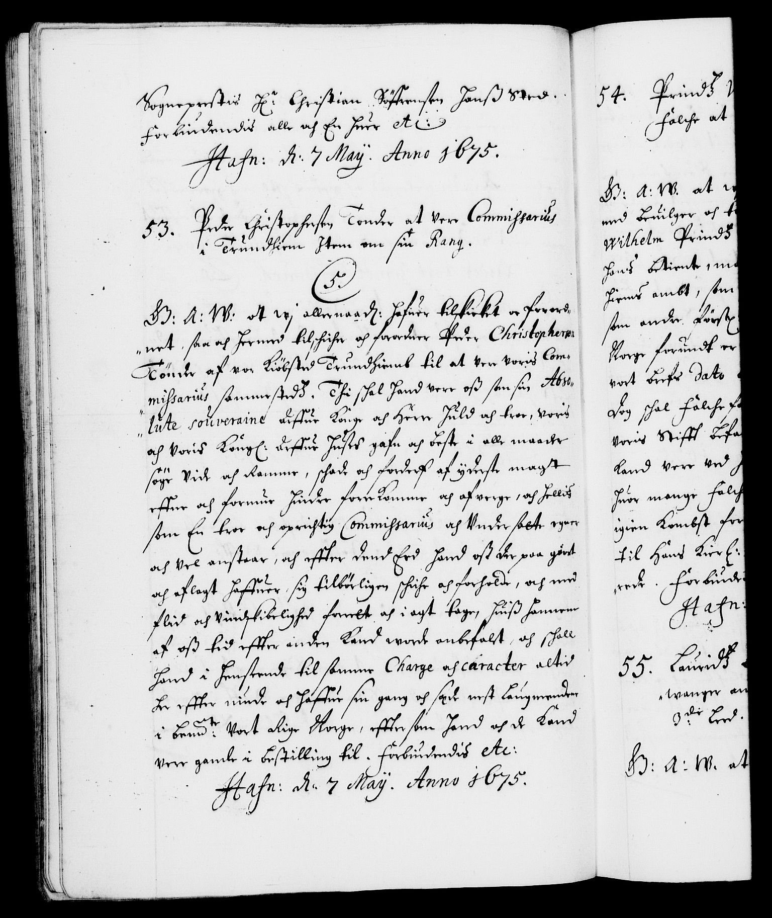 Danske Kanselli 1572-1799, RA/EA-3023/F/Fc/Fca/Fcaa/L0012: Norske registre (mikrofilm), 1674-1680, p. 129b