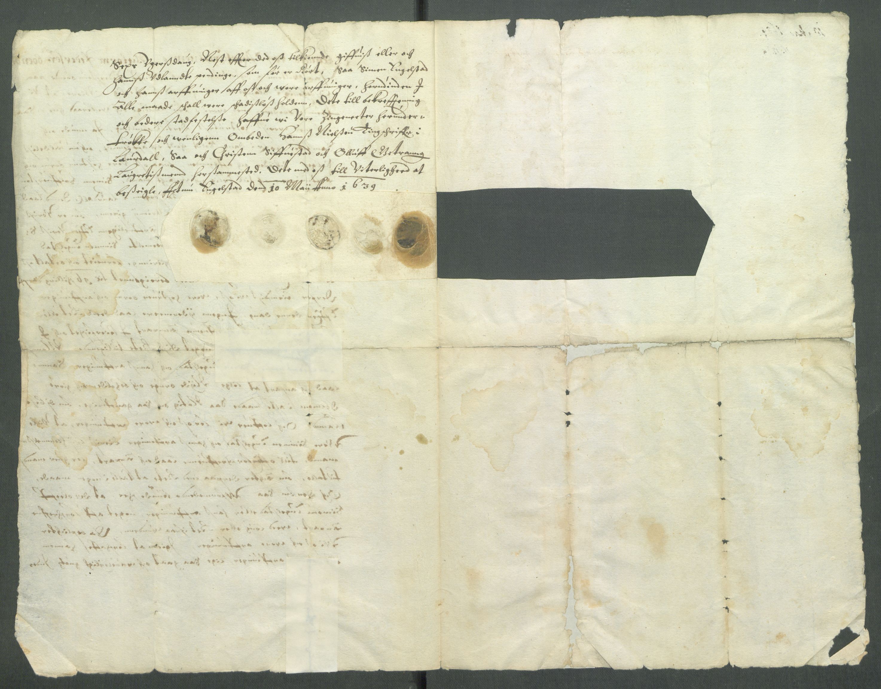 Riksarkivets diplomsamling, AV/RA-EA-5965/F02/L0152: Dokumenter, 1639, p. 31