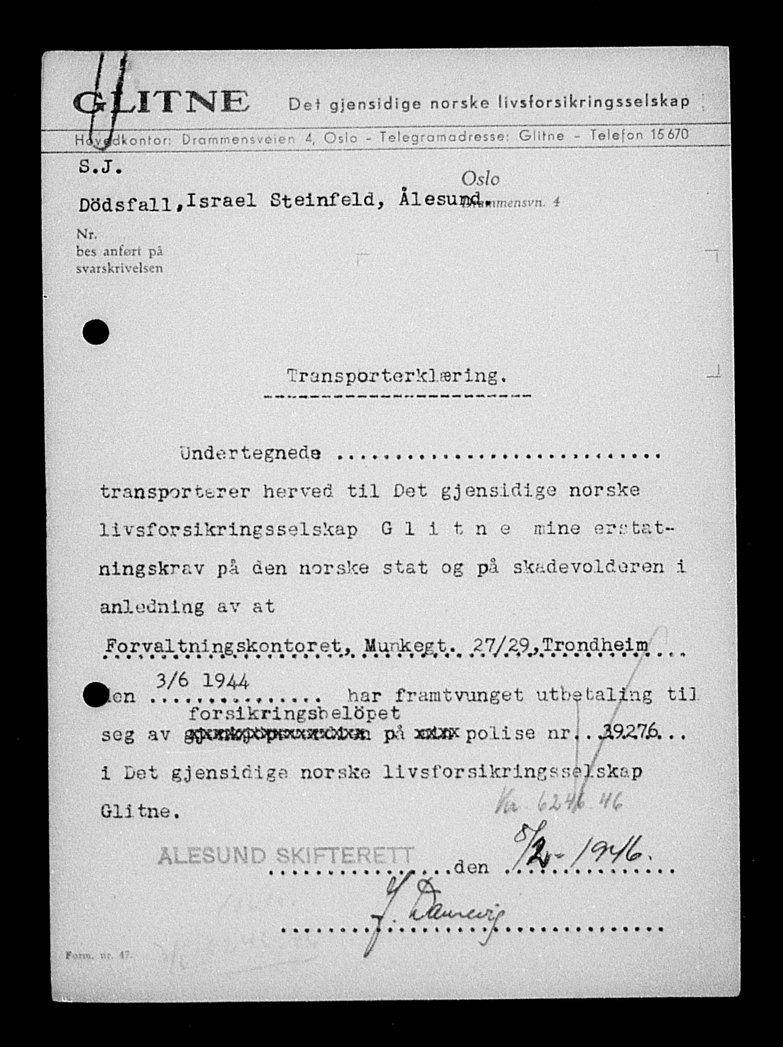 Justisdepartementet, Tilbakeføringskontoret for inndratte formuer, AV/RA-S-1564/H/Hc/Hcb/L0916: --, 1945-1947, p. 780