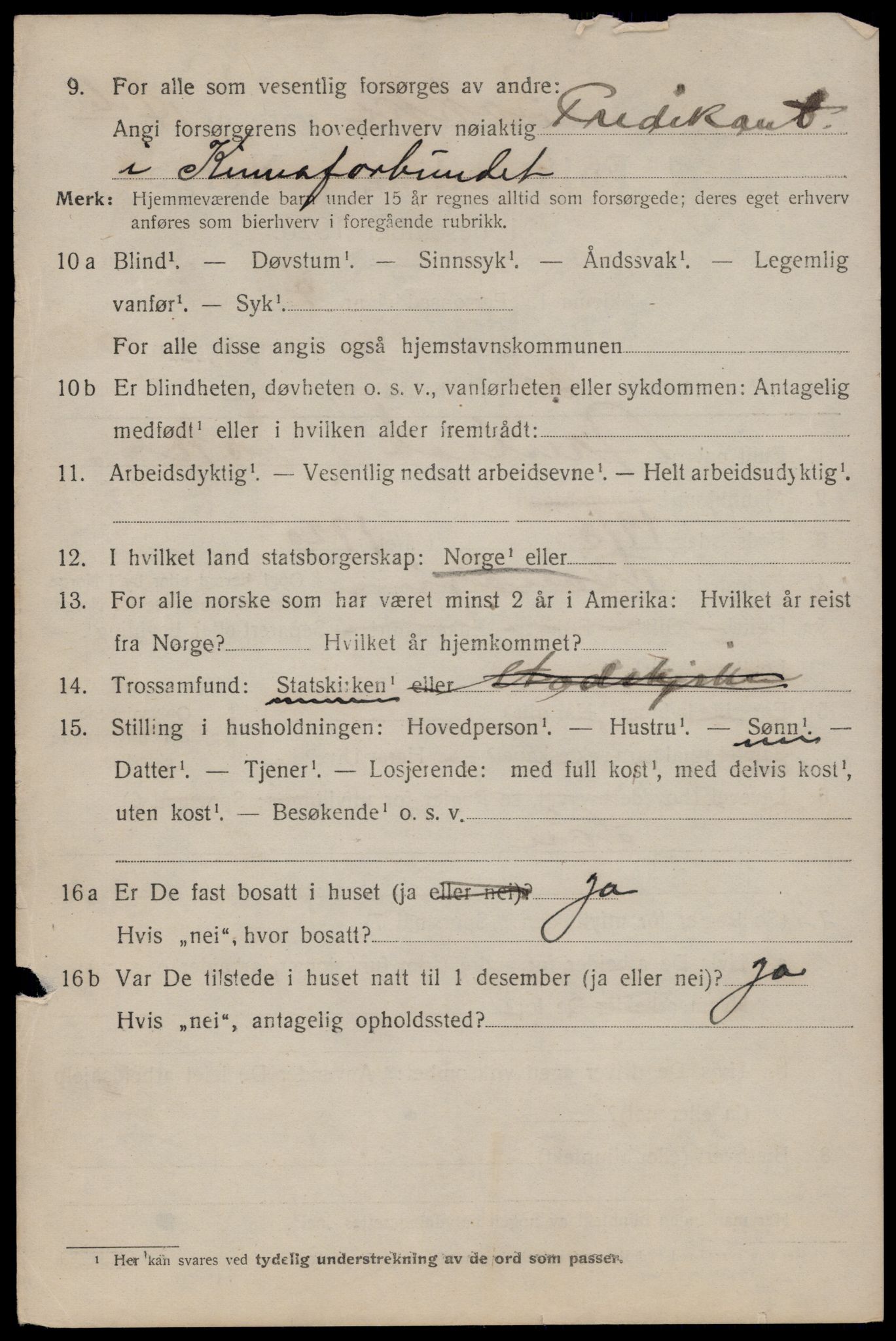 SAT, 1920 census for Trondheim, 1920, p. 109513