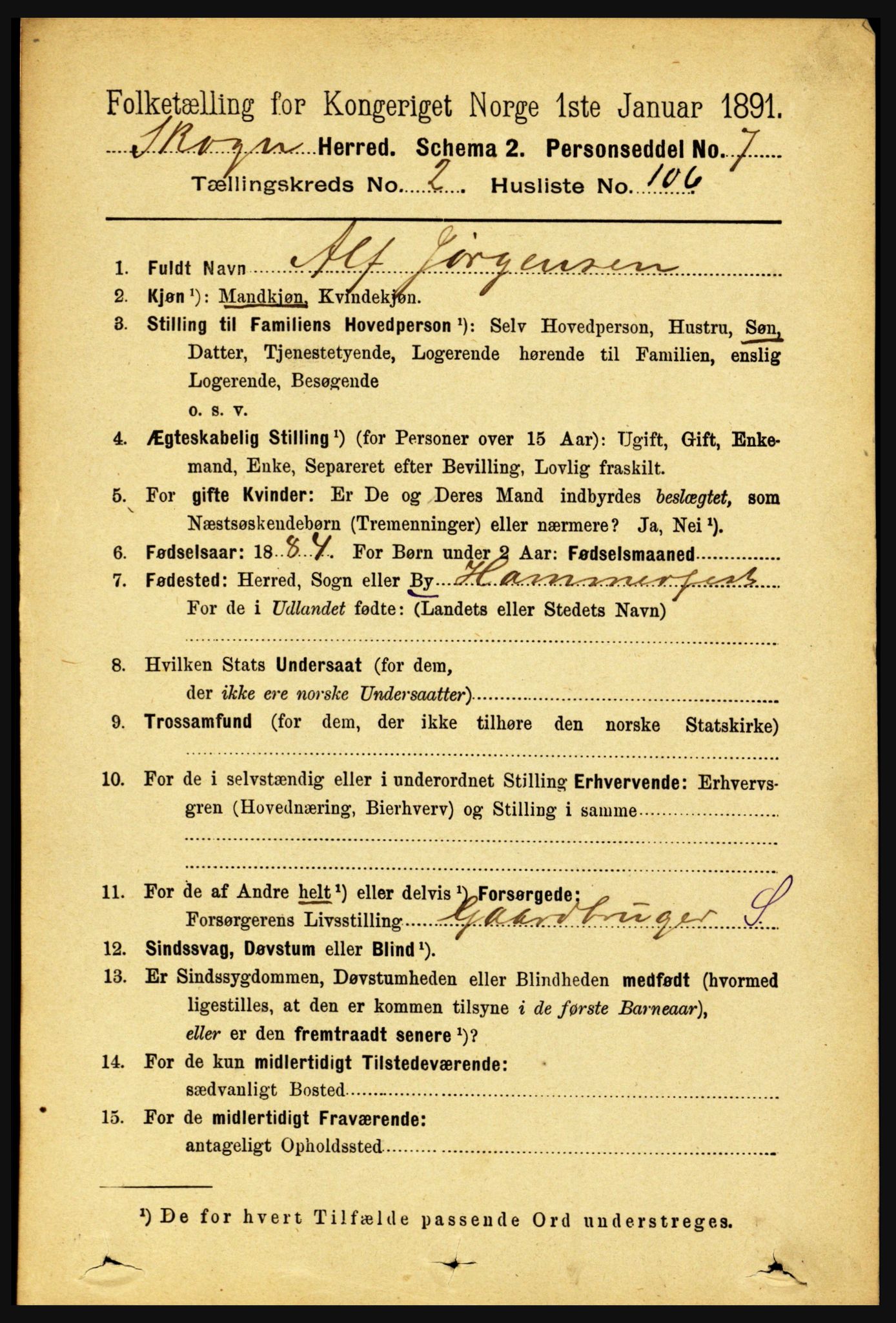 RA, 1891 census for 1719 Skogn, 1891, p. 1531