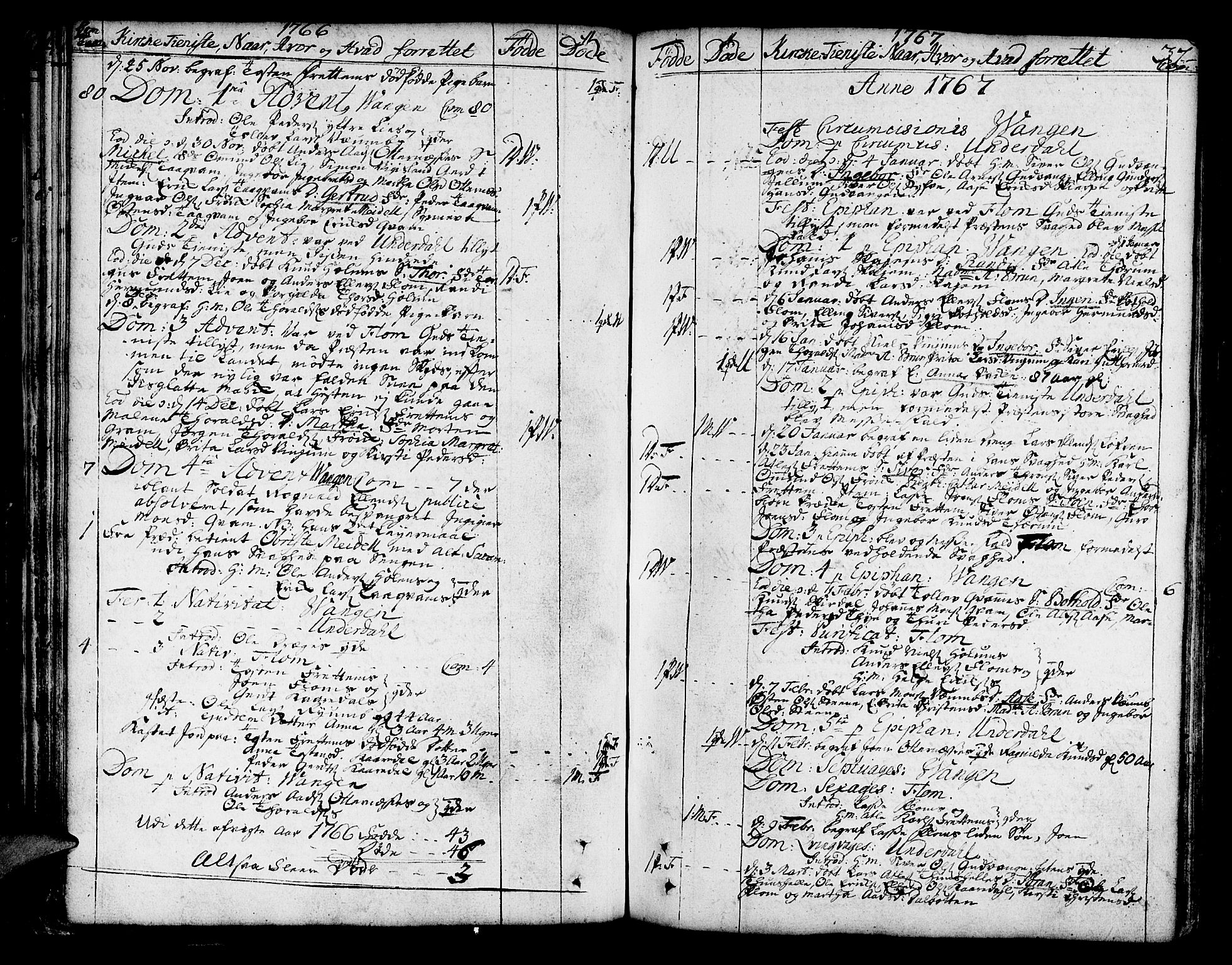 Aurland sokneprestembete, AV/SAB-A-99937/H/Ha/Haa/L0004: Parish register (official) no. A 4, 1756-1801, p. 37