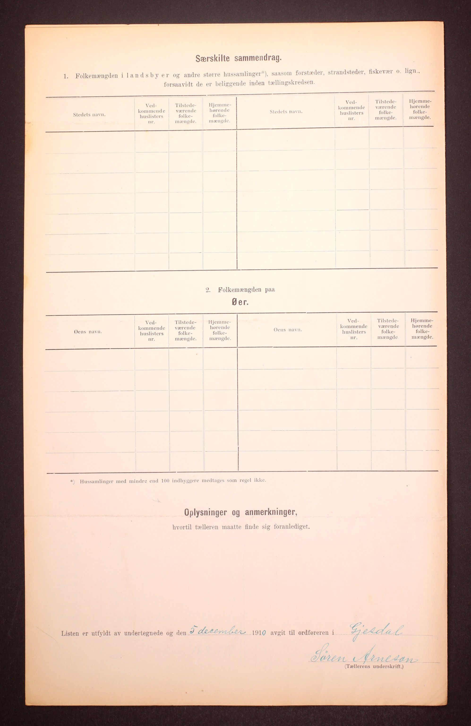 RA, 1910 census for Gjesdal, 1910, p. 12