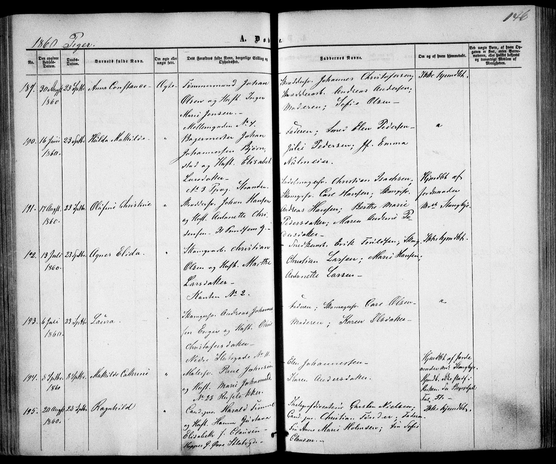 Trefoldighet prestekontor Kirkebøker, AV/SAO-A-10882/F/Fa/L0001: Parish register (official) no. I 1, 1858-1863, p. 146