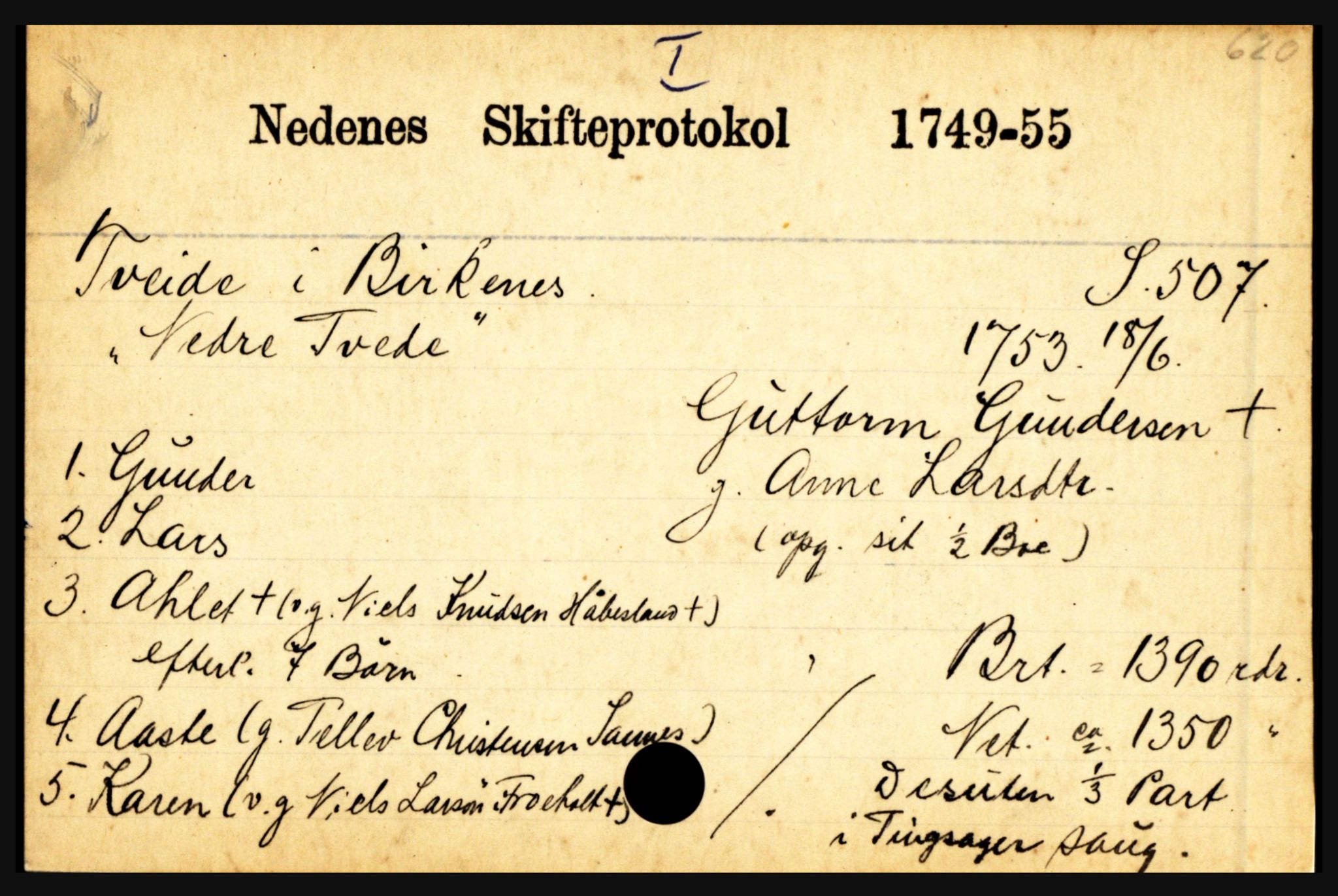 Nedenes sorenskriveri før 1824, AV/SAK-1221-0007/H, p. 31489
