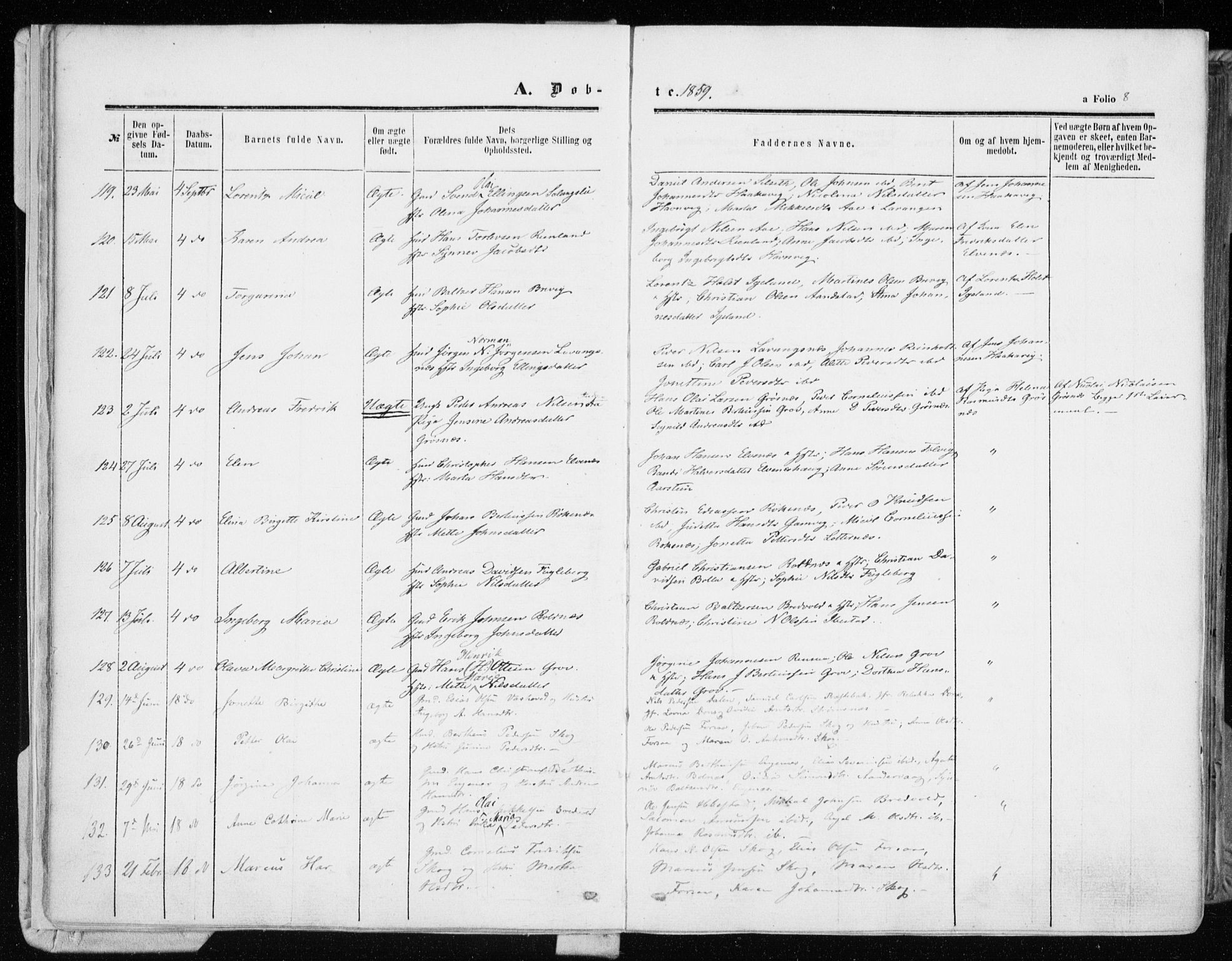 Ibestad sokneprestembete, SATØ/S-0077/H/Ha/Haa/L0009kirke: Parish register (official) no. 9, 1859-1868, p. 8