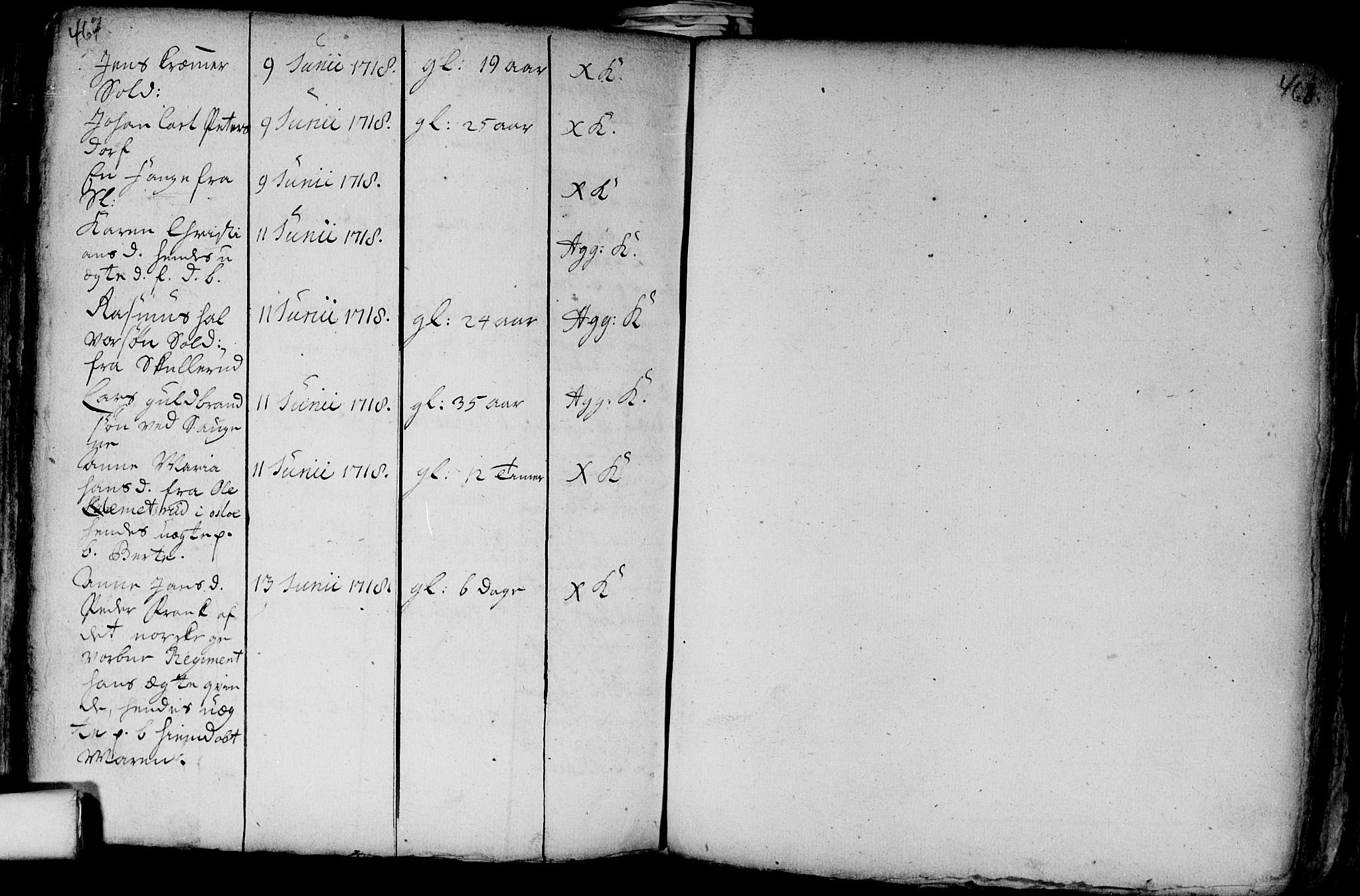 Aker prestekontor kirkebøker, AV/SAO-A-10861/F/L0002: Parish register (official) no. 2, 1714-1720, p. 467-468