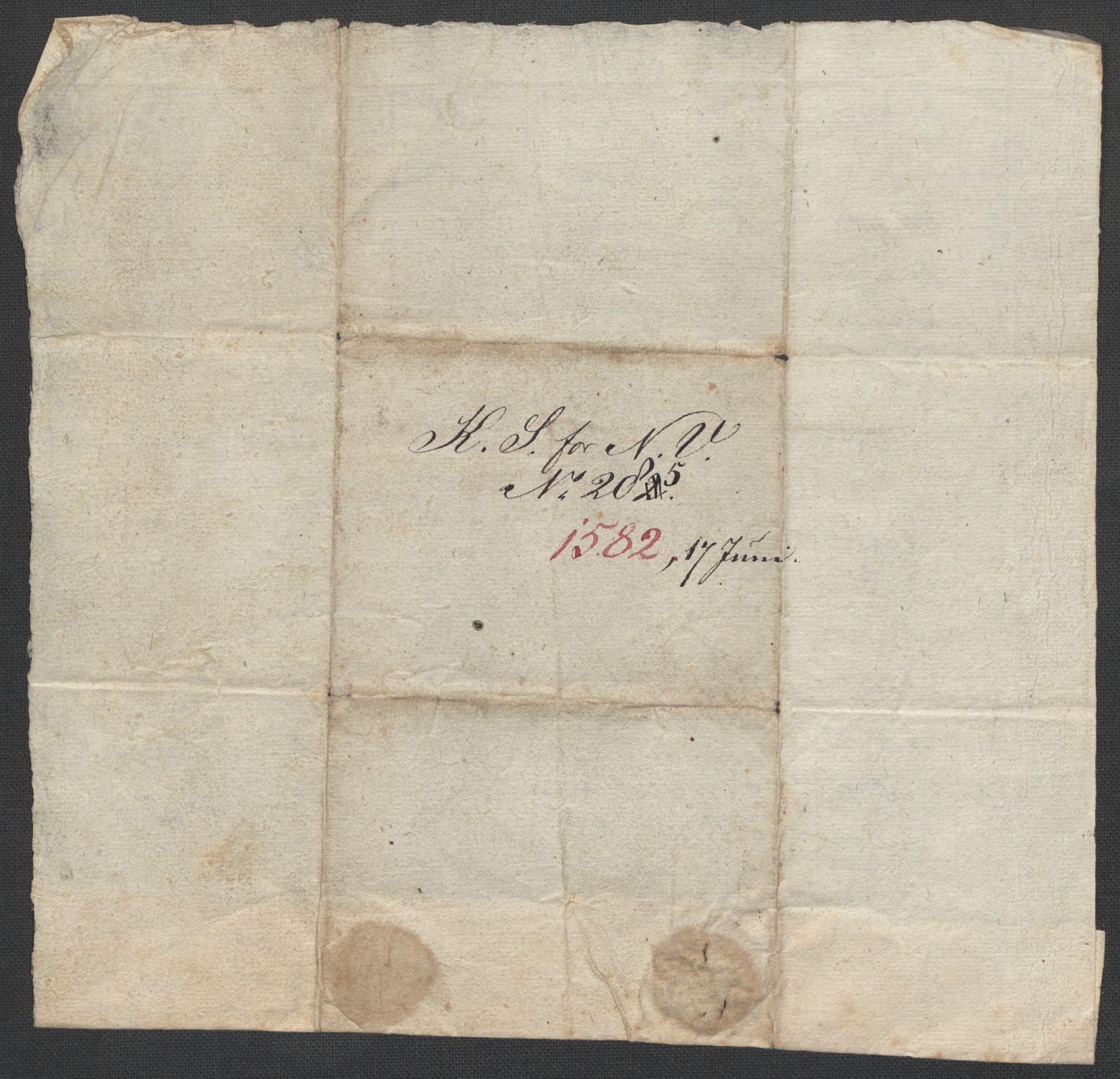 Riksarkivets diplomsamling, AV/RA-EA-5965/F02/L0084: Dokumenter, 1582, p. 30