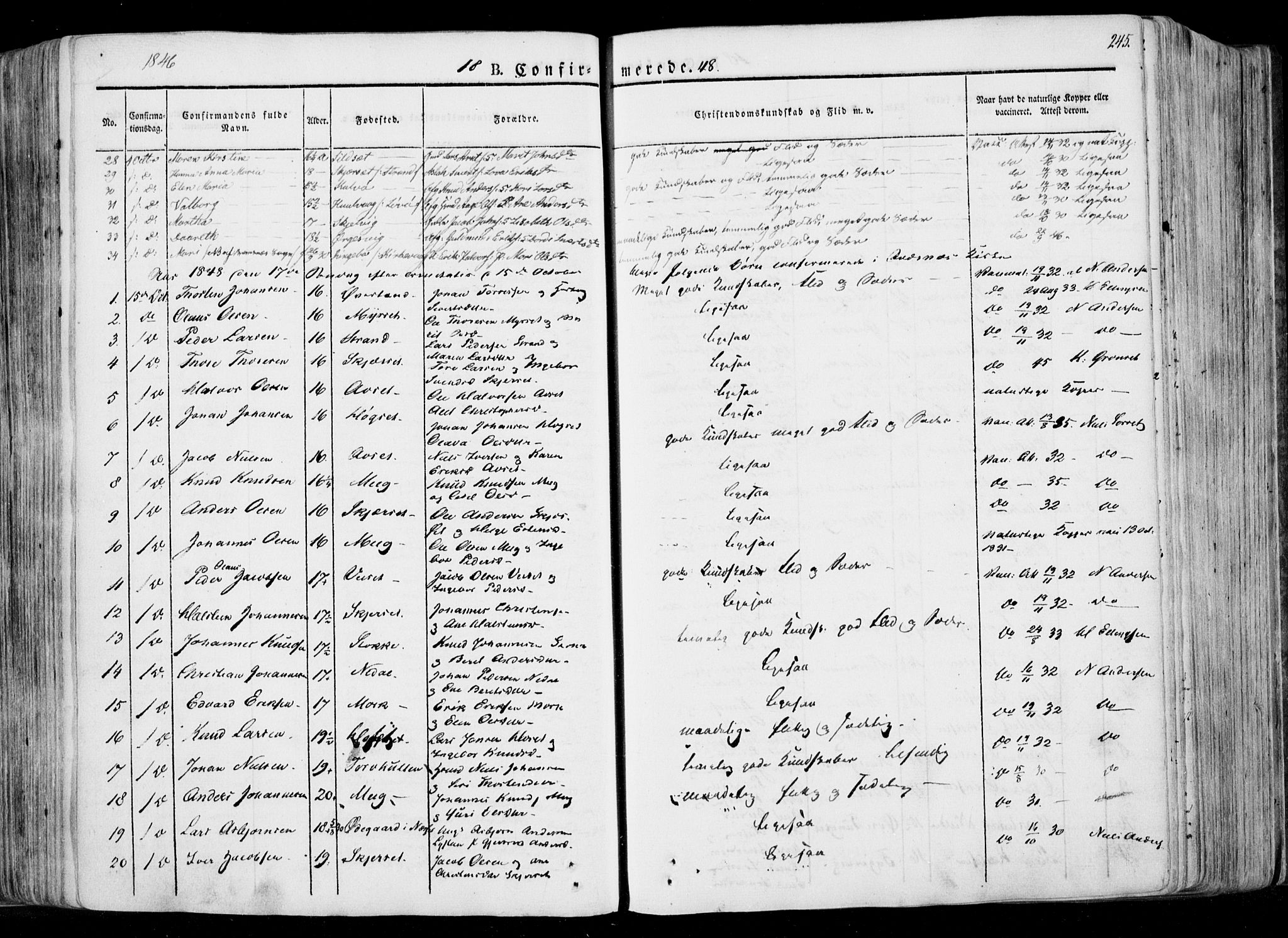 Ministerialprotokoller, klokkerbøker og fødselsregistre - Møre og Romsdal, AV/SAT-A-1454/568/L0803: Parish register (official) no. 568A10, 1830-1853, p. 245