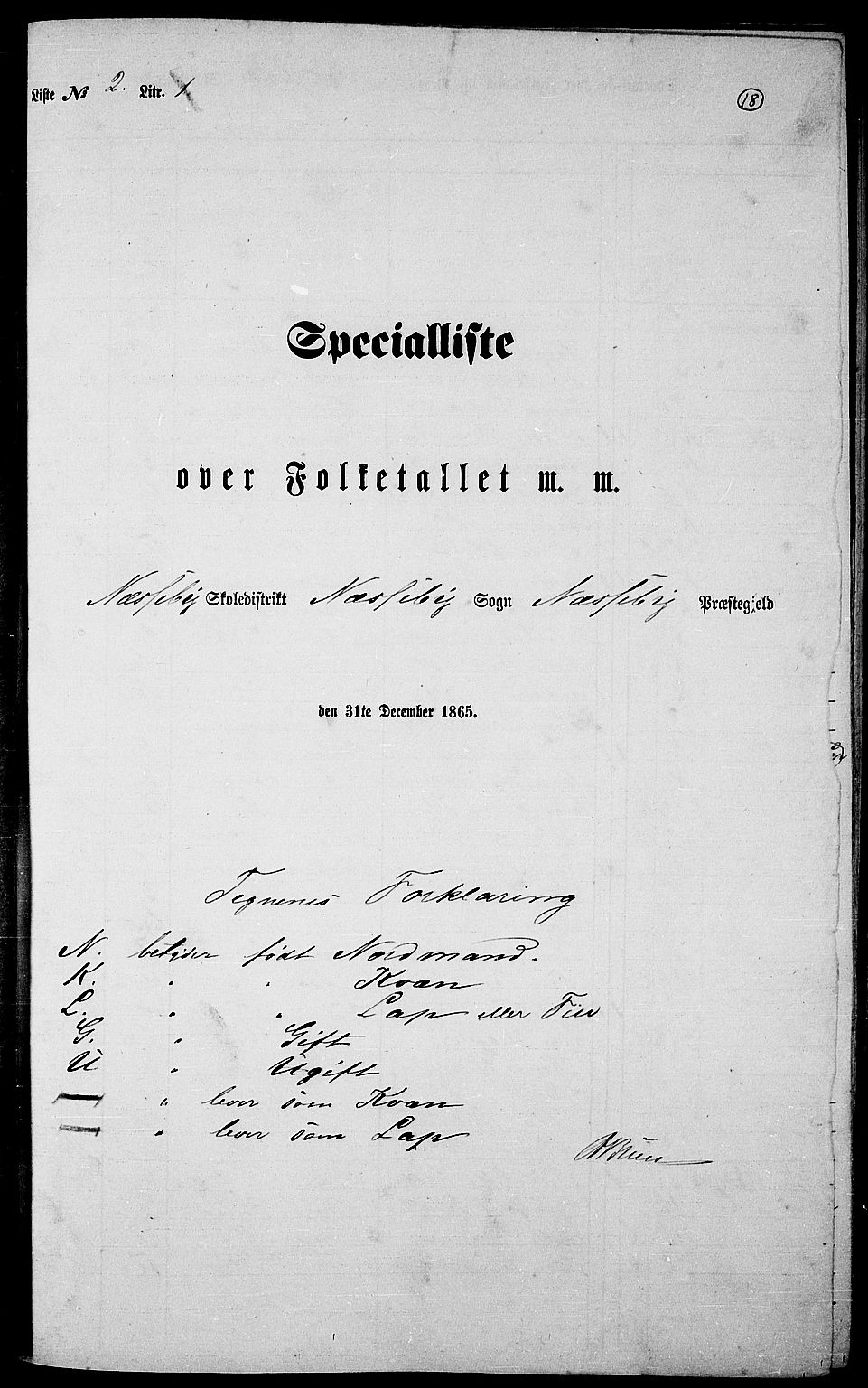 RA, 1865 census for Nesseby, 1865, p. 14