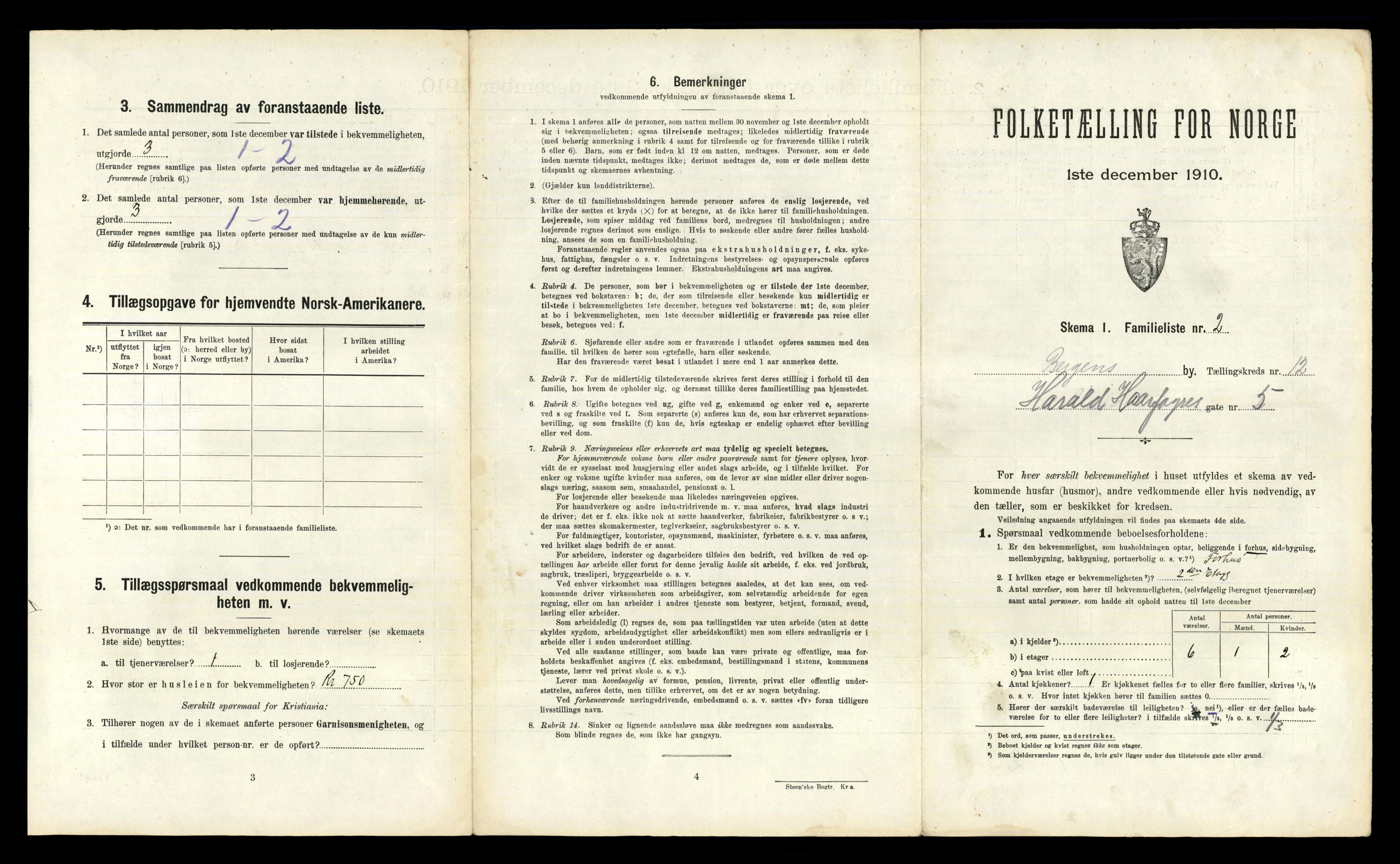 RA, 1910 census for Bergen, 1910, p. 4127