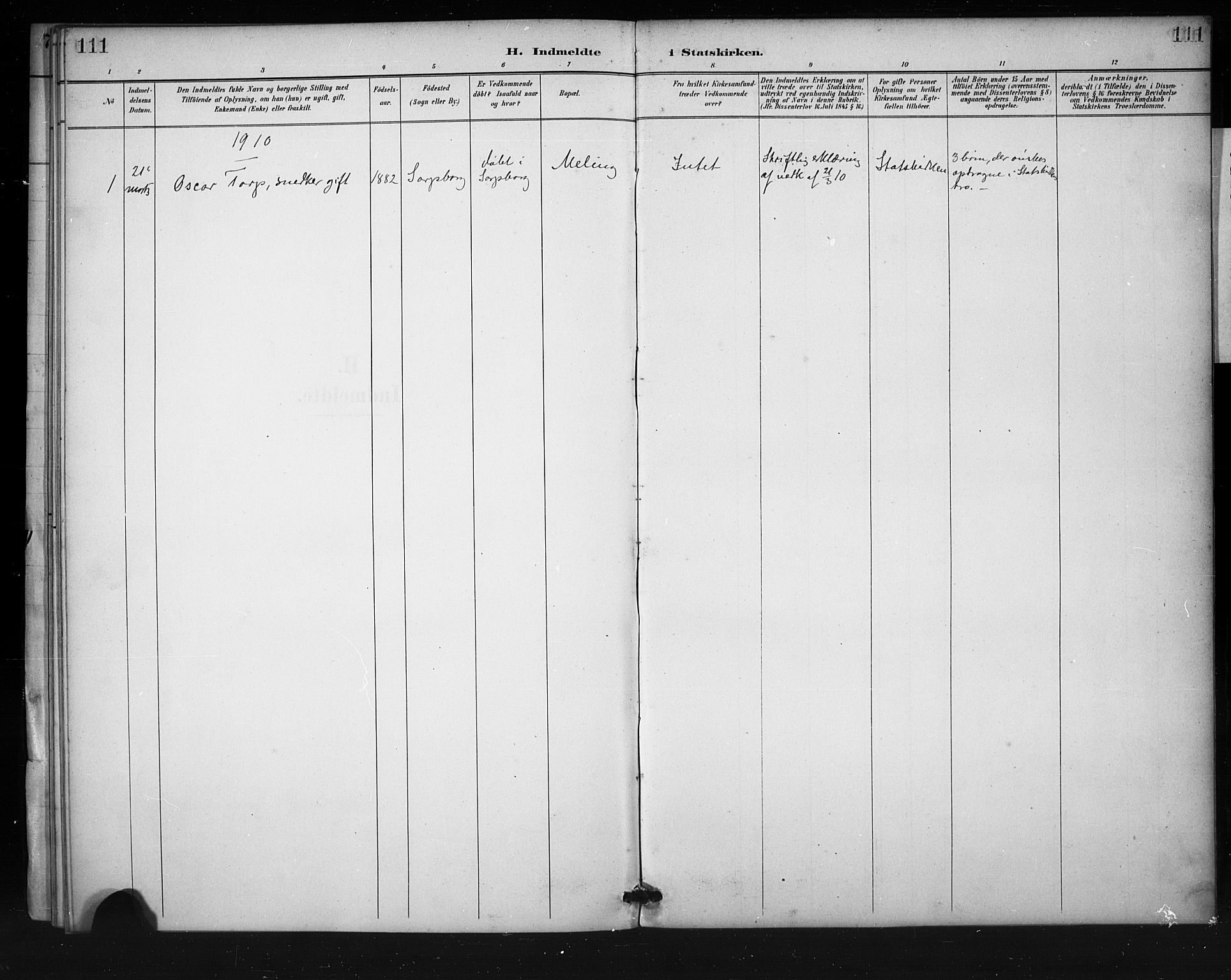 Rennesøy sokneprestkontor, SAST/A -101827/H/Ha/Haa/L0013: Parish register (official) no. A 12, 1888-1916, p. 111