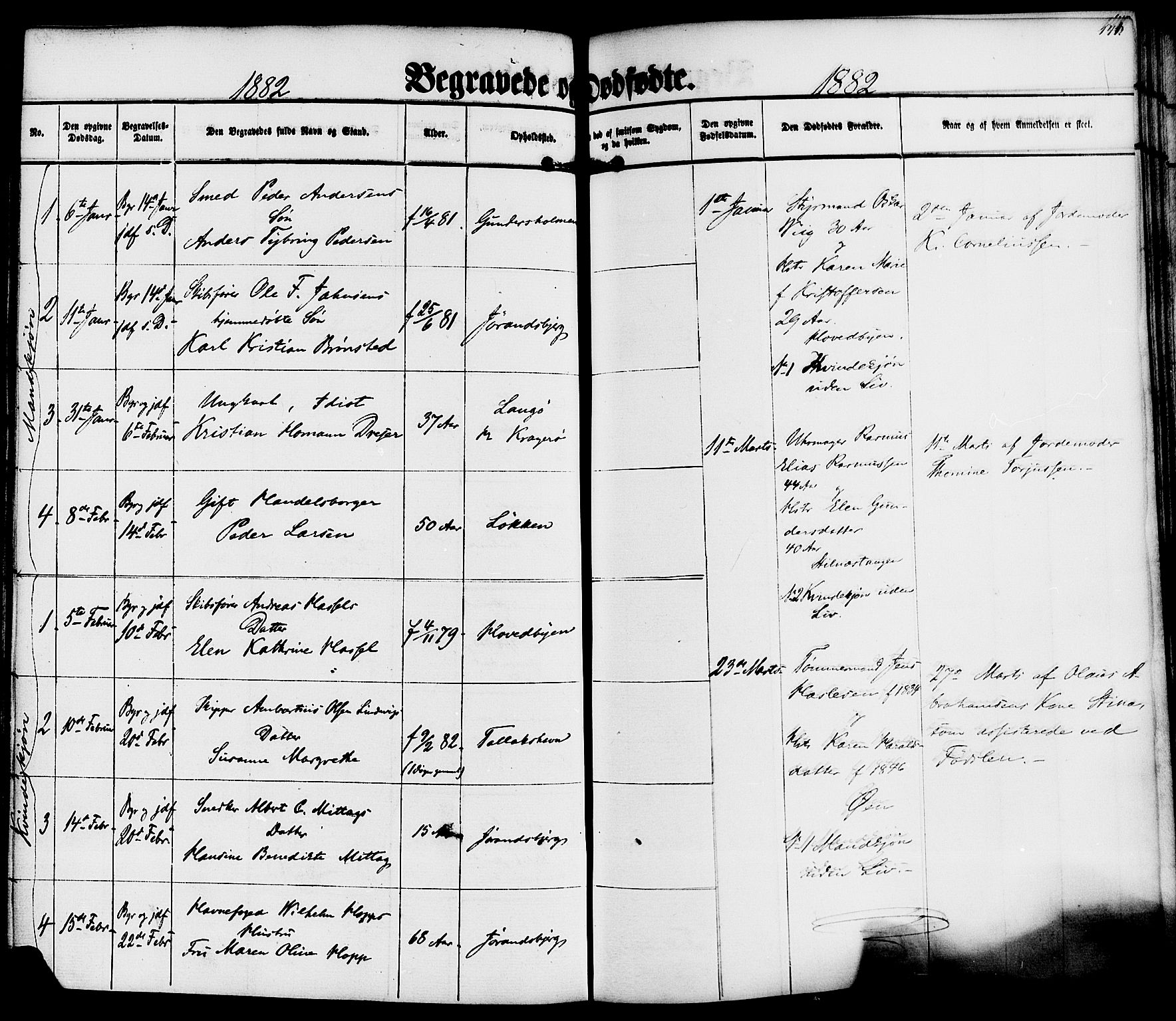 Kragerø kirkebøker, SAKO/A-278/F/Fa/L0010: Parish register (official) no. 10, 1861-1885, p. 141